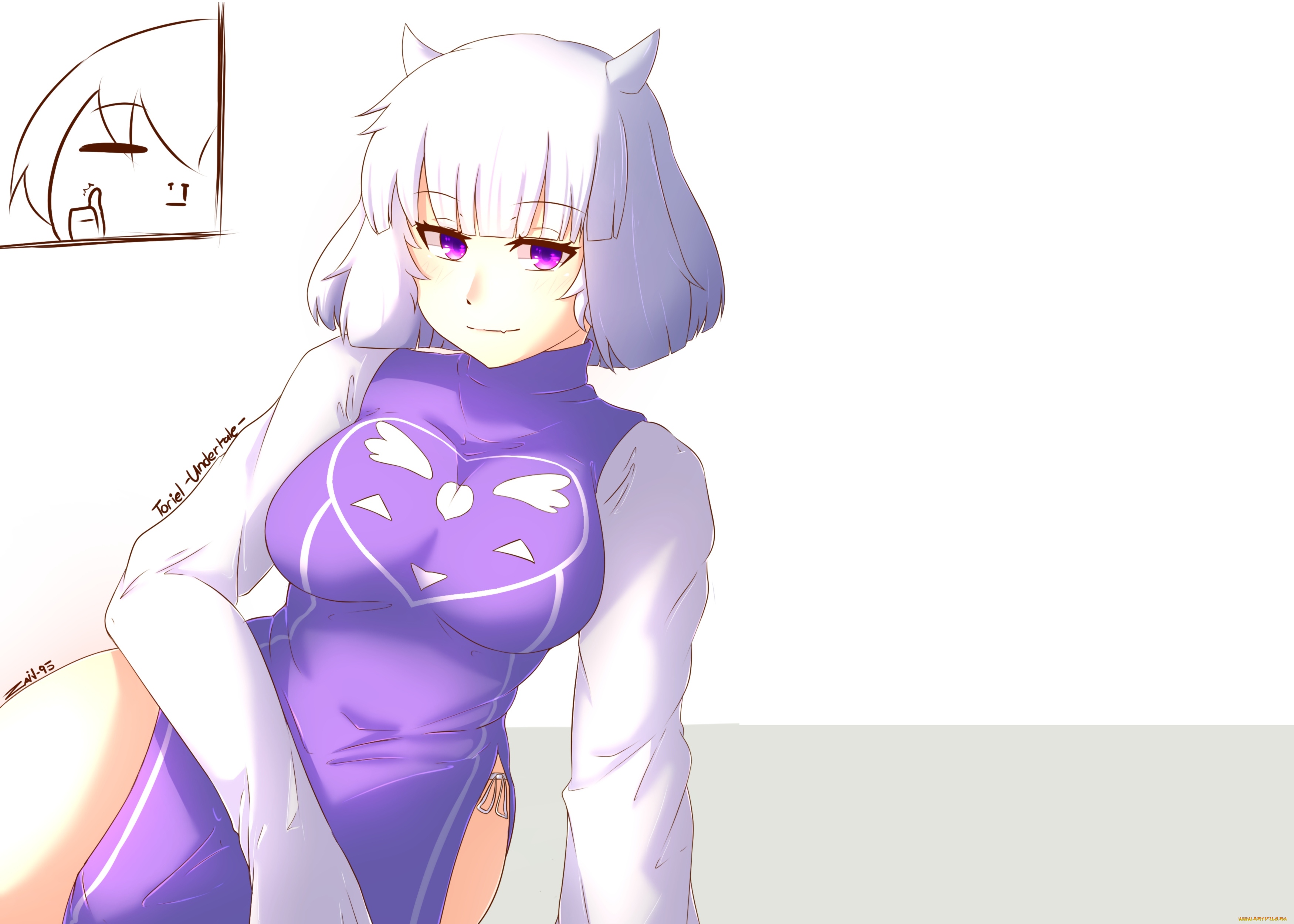 аниме, животные, , существа, tagme, artist, toriel, undertale, девушка, арт