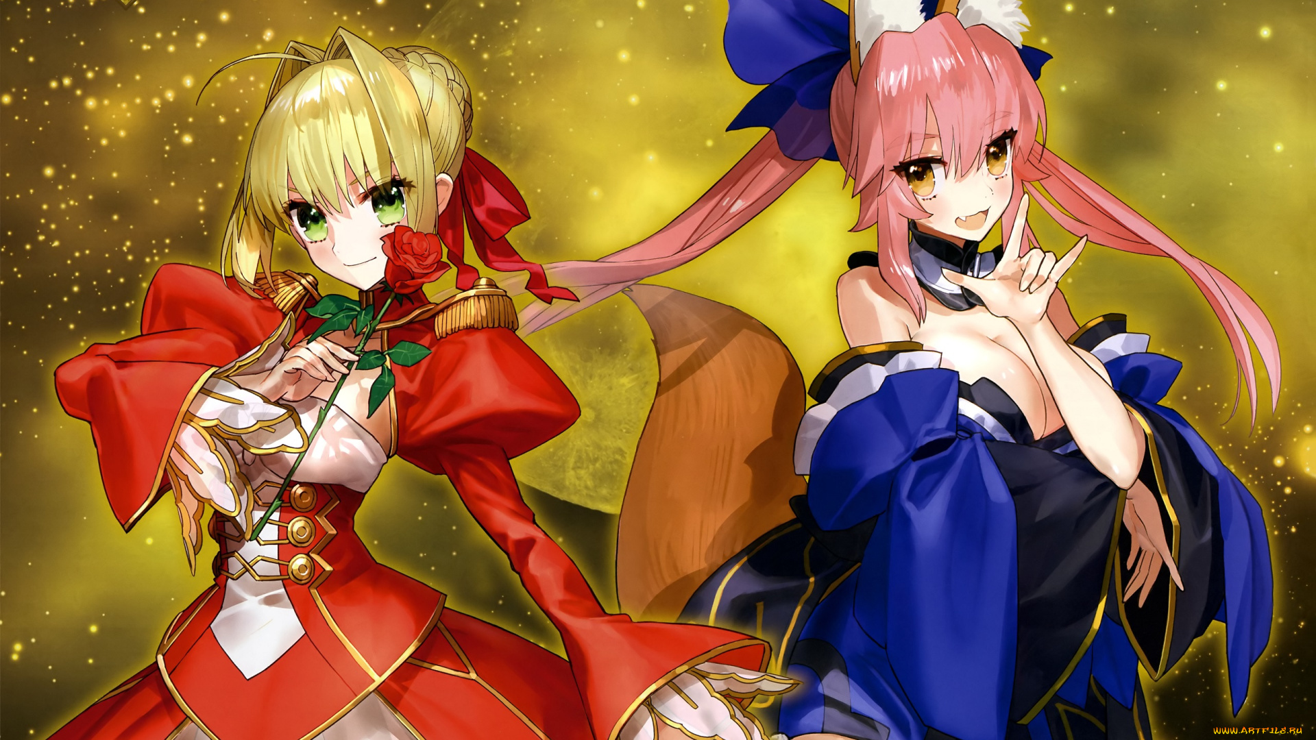 аниме, fate, stay, night, saber, extra