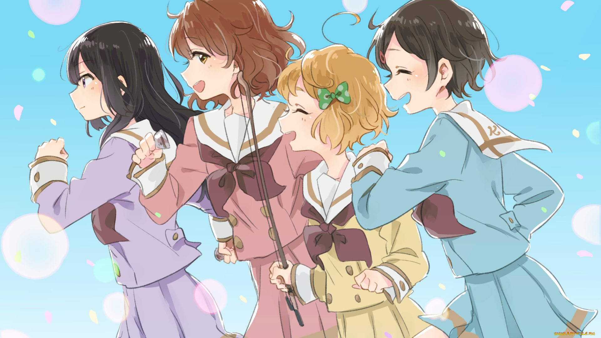 аниме, hibike, euphonium, katou, hazuki, kawashima, sapphire, kousaka, reina, oumae, kumiko