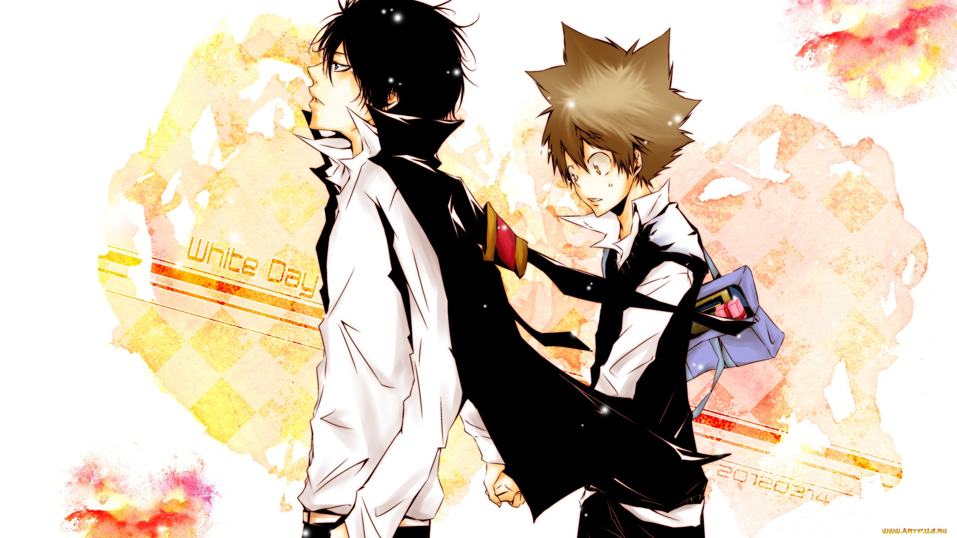 аниме, katekyo, hitman, reborn, тсунаёши, савада, хибари, кёя