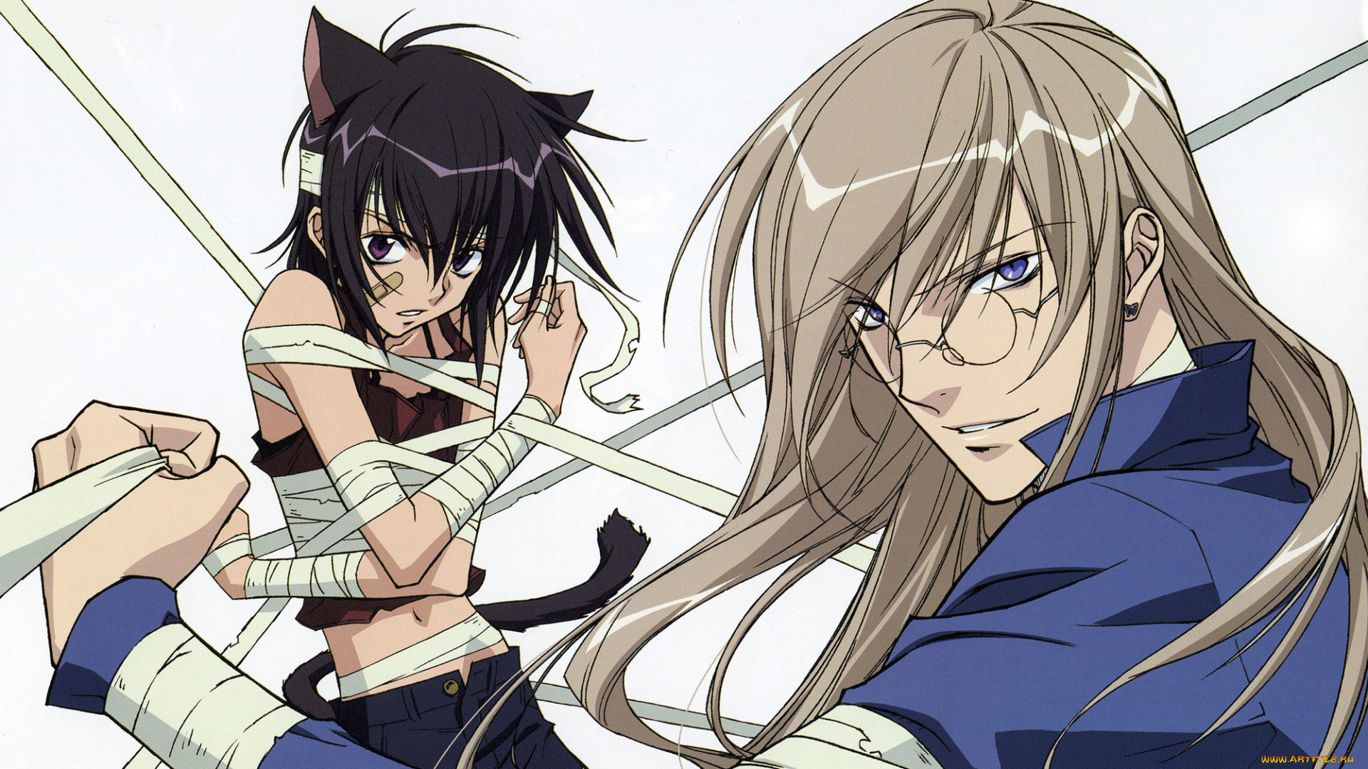 аниме, loveless, уши, боец, бинты, соби, ритска