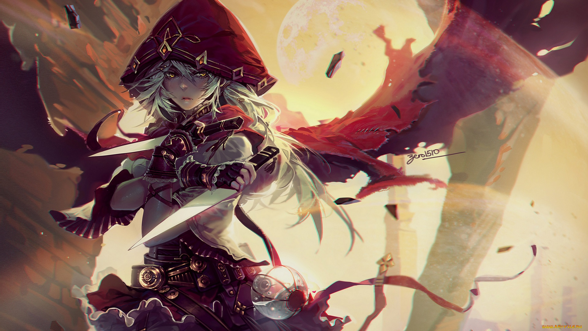 аниме, оружие, , техника, , технологии, девушка, кунай