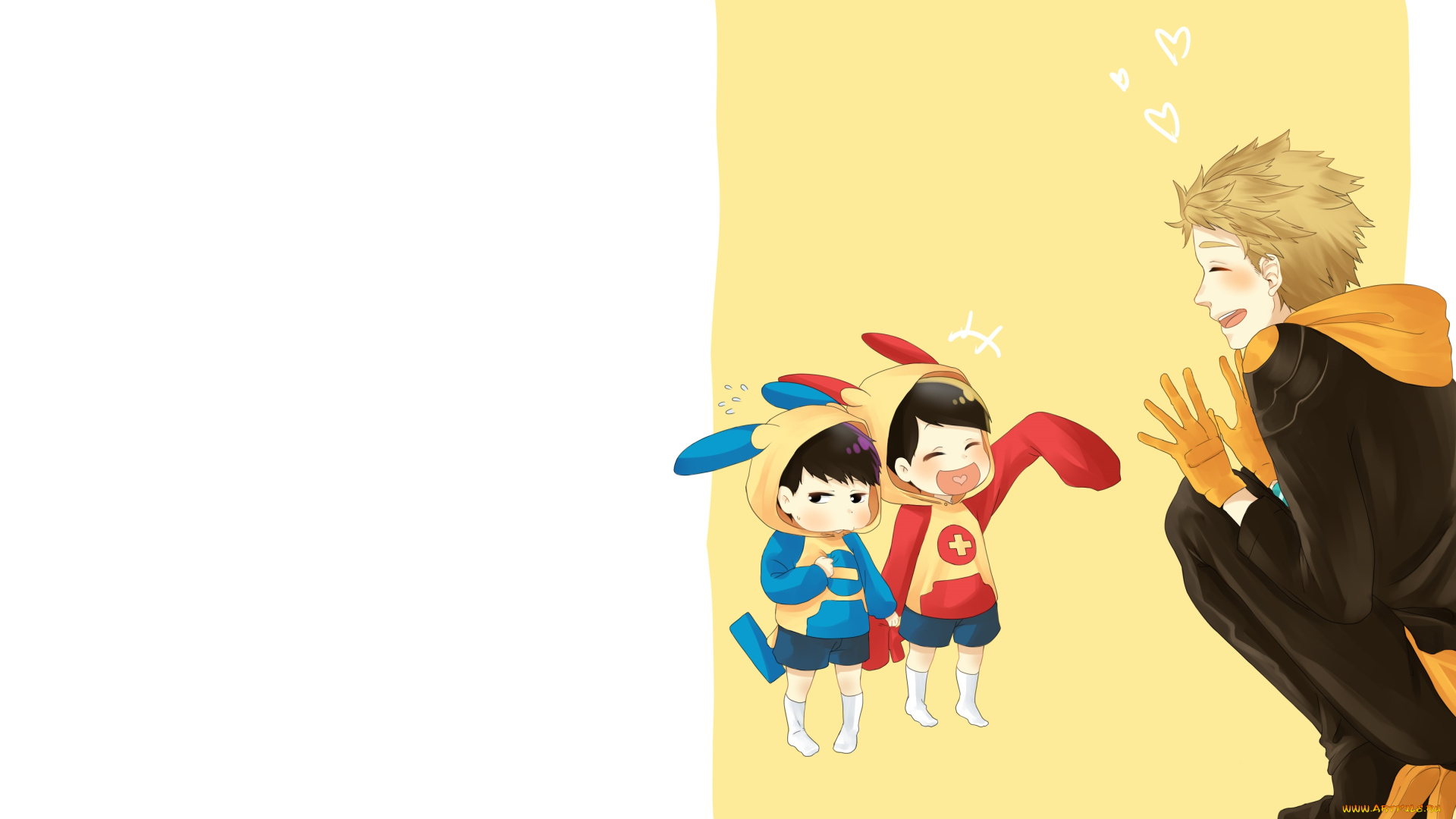 аниме, osomatsu-san, умиление, парень, дети, мальчики