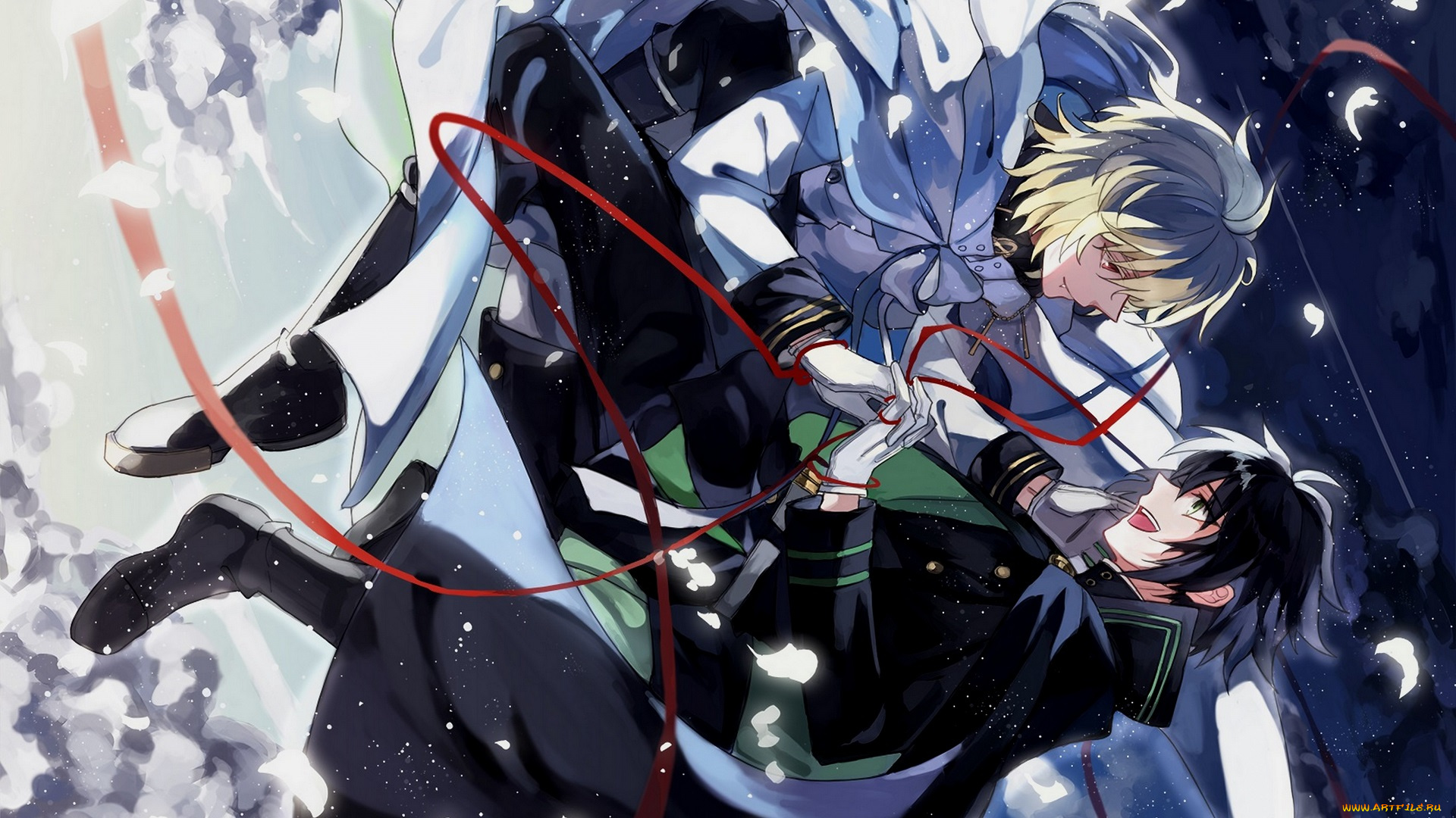 аниме, owari, no, seraph, микаэла, юичиро