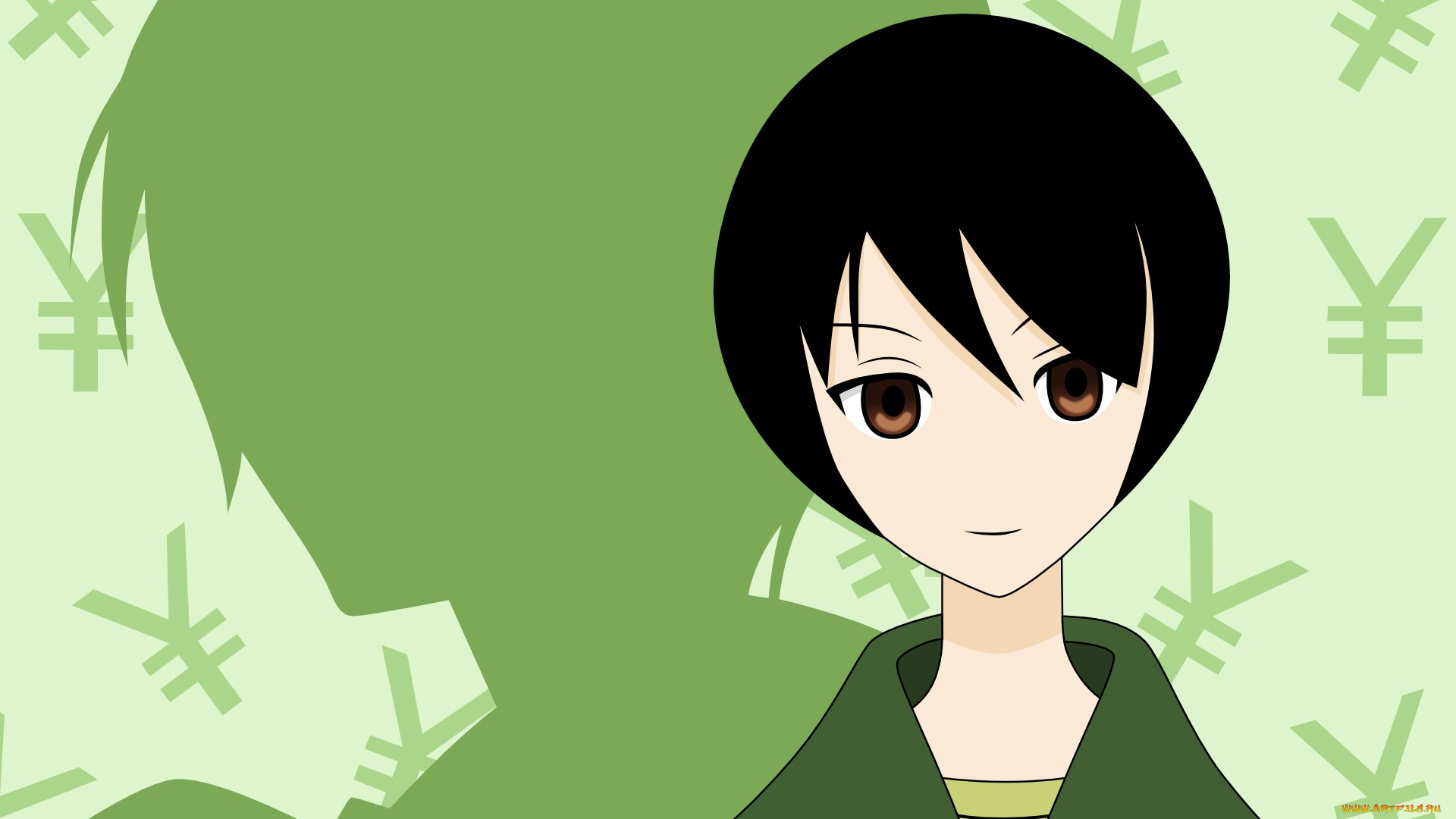 аниме, sayonara, zetsubo, sensei, девушка, взгляд, фон