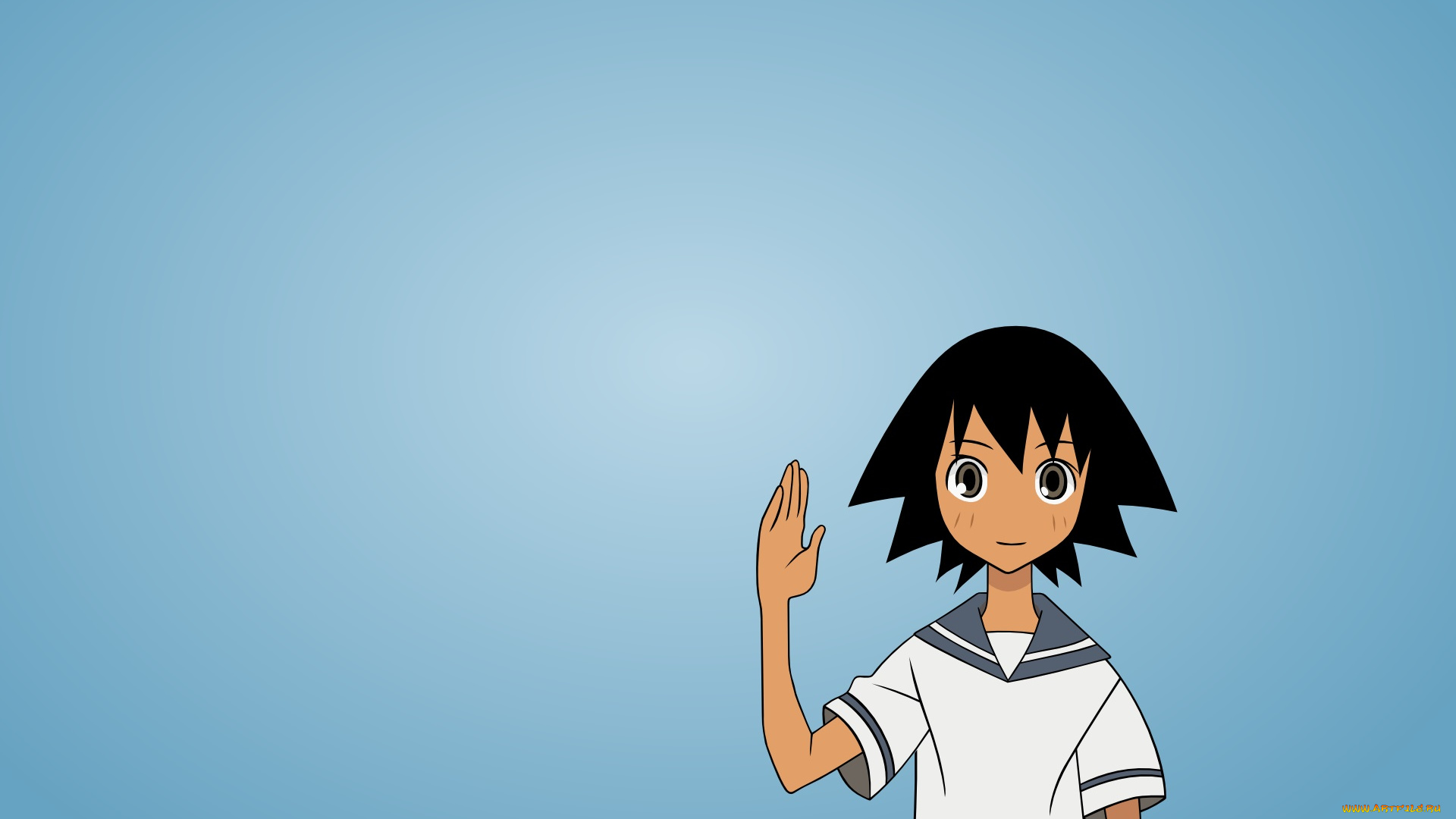 аниме, sayonara, zetsubo, sensei, девушка, взгляд, фон