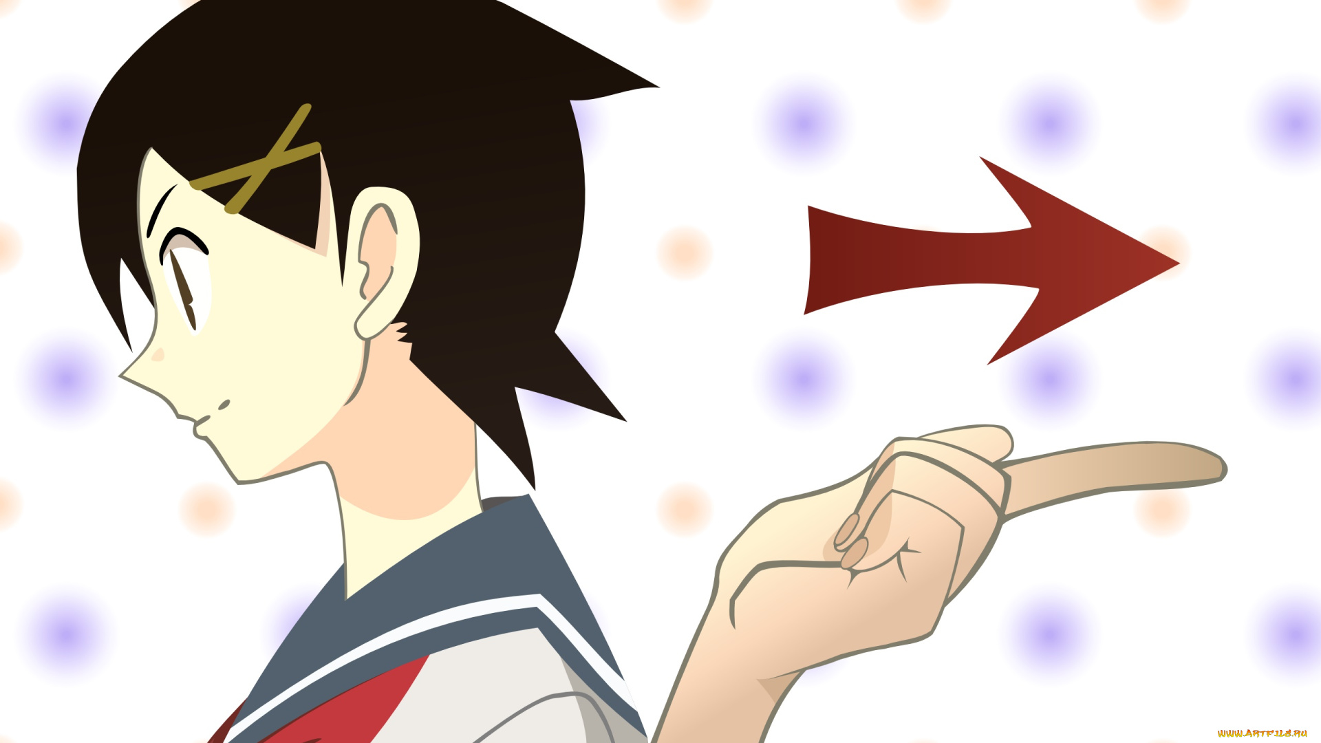 аниме, sayonara, zetsubo, sensei, девушка, взгляд, фон