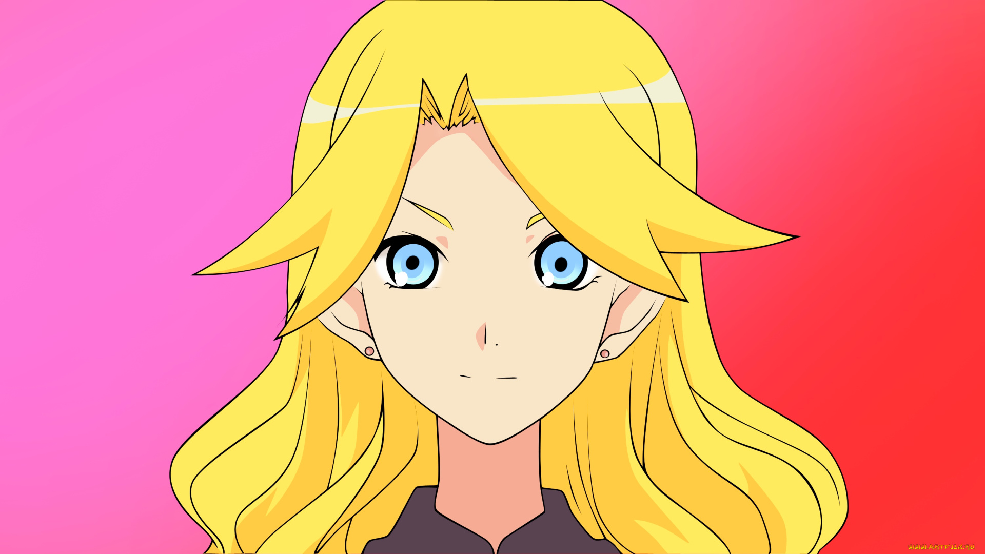 аниме, sayonara, zetsubo, sensei, взгляд, девушка, фон