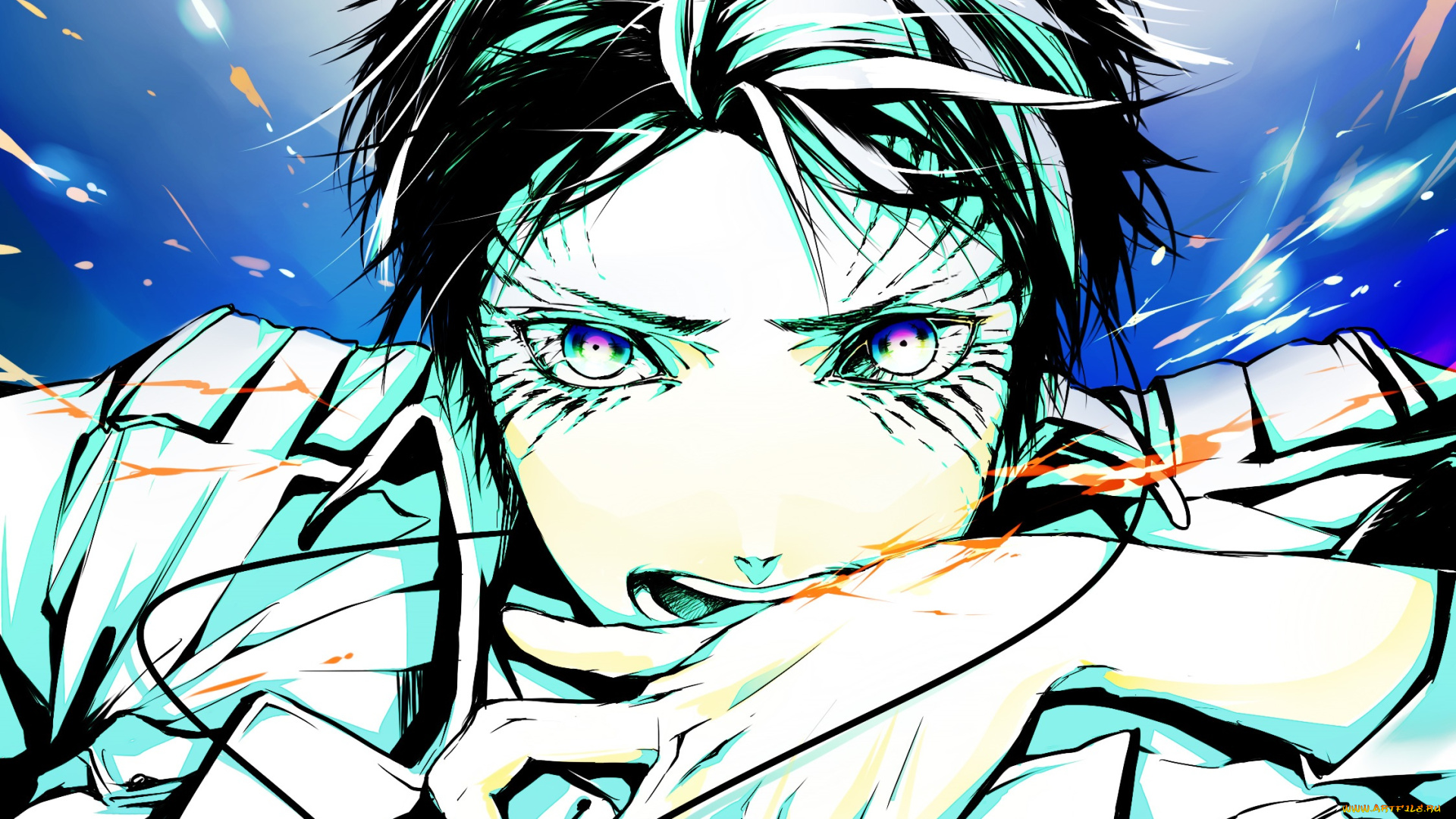 аниме, shingeki, no, kyojin, eren, jaeger