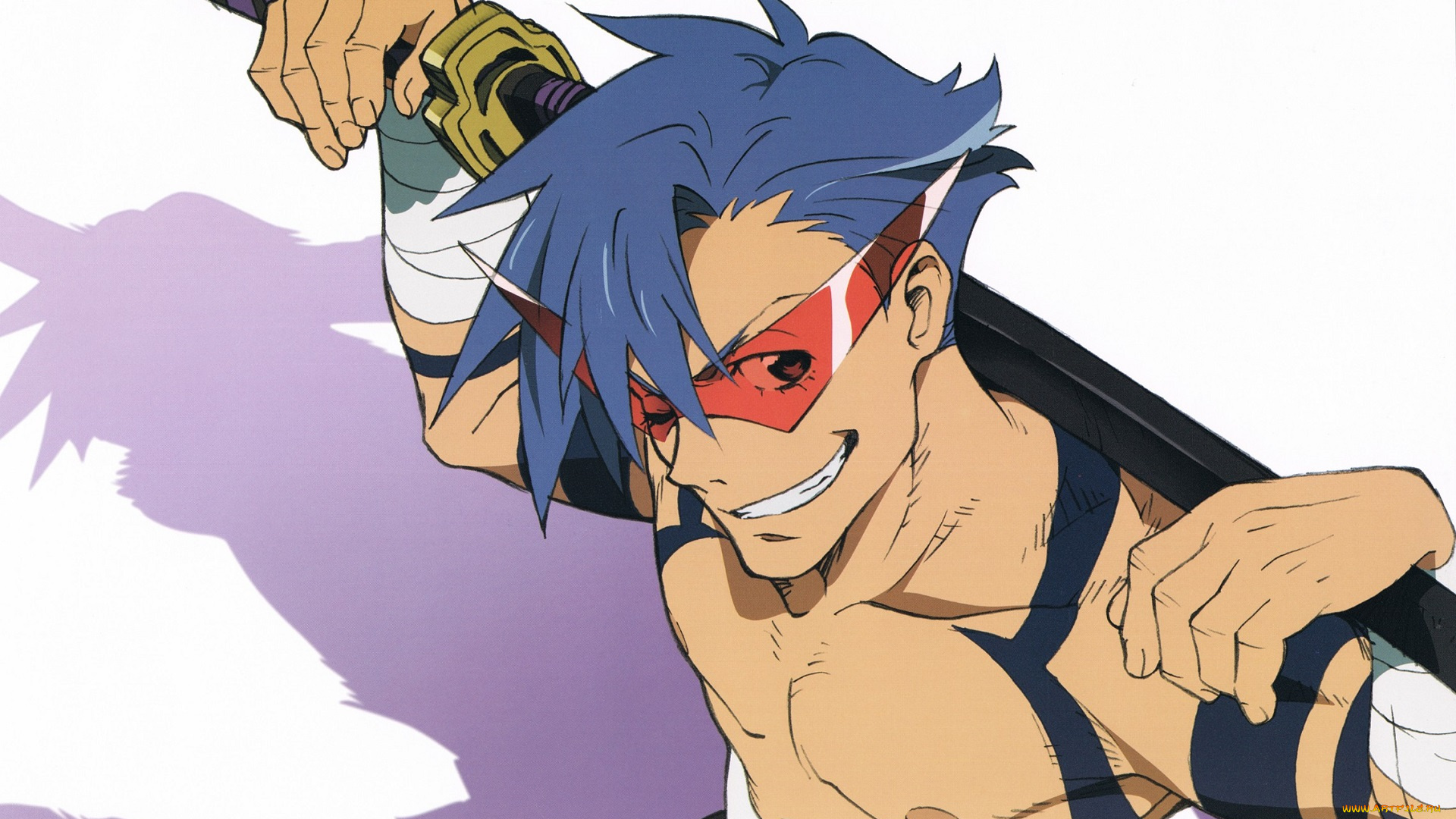 аниме, tengen, toppa, gurren-lagann, kamina