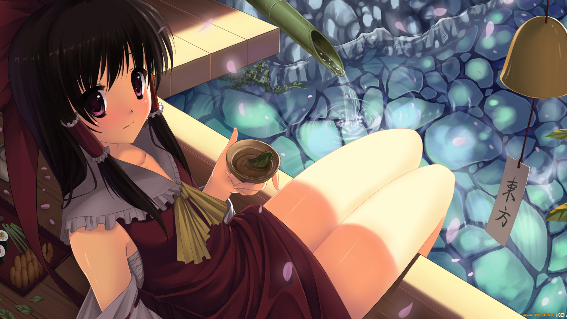 аниме, touhou, фон, девушка, взгляд