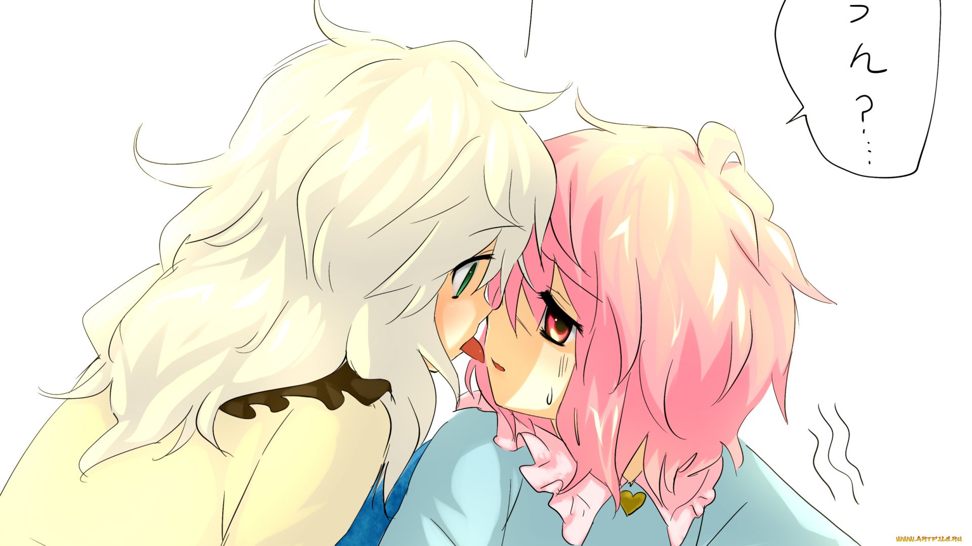 аниме, touhou, взгляд, девушки, фон