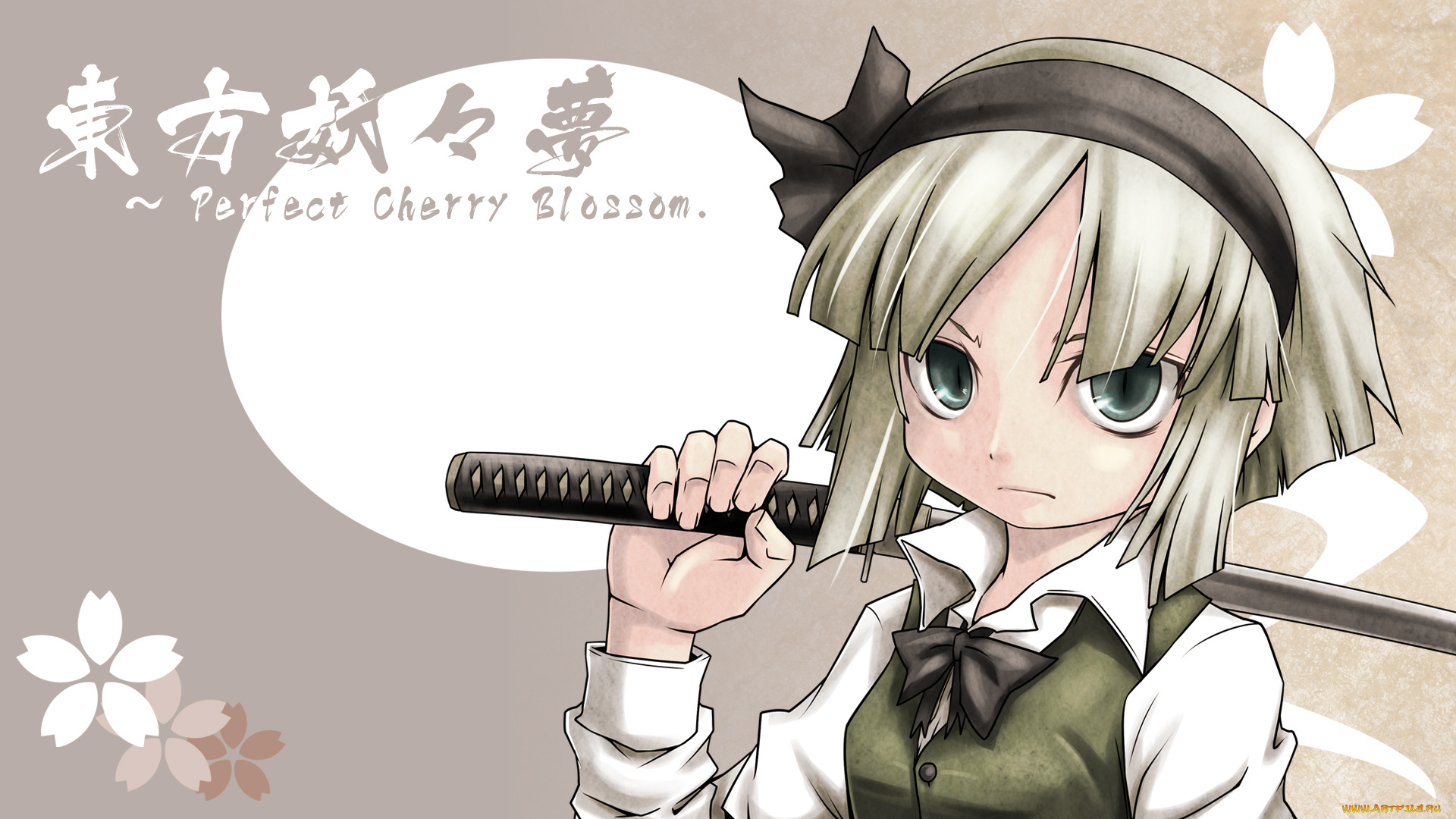 аниме, touhou, взгляд, фон, девушка