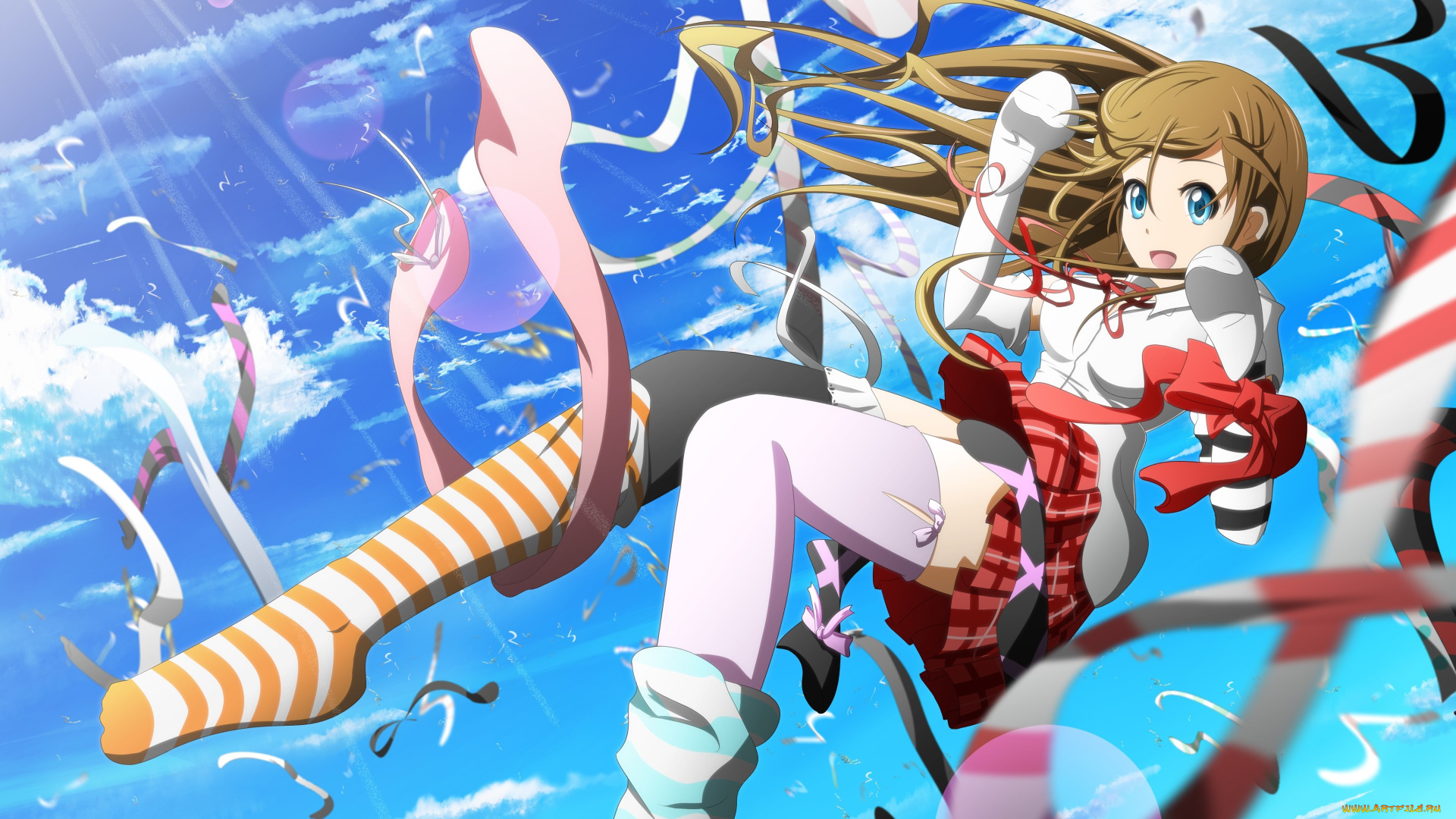 аниме, unknown, , другое, девушка, взгляд, фон