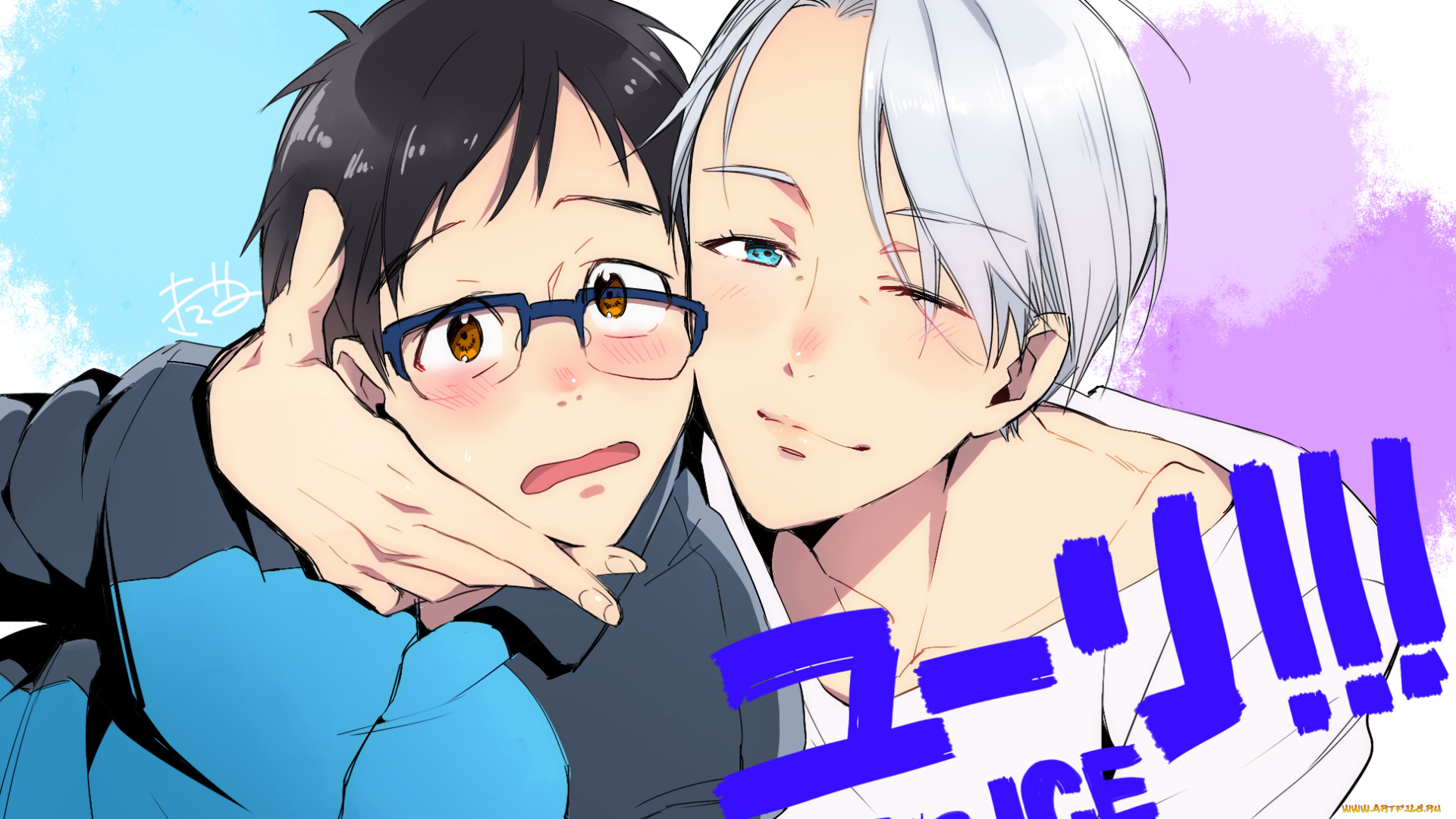 аниме, yuri, on, ice, юрий, виктор