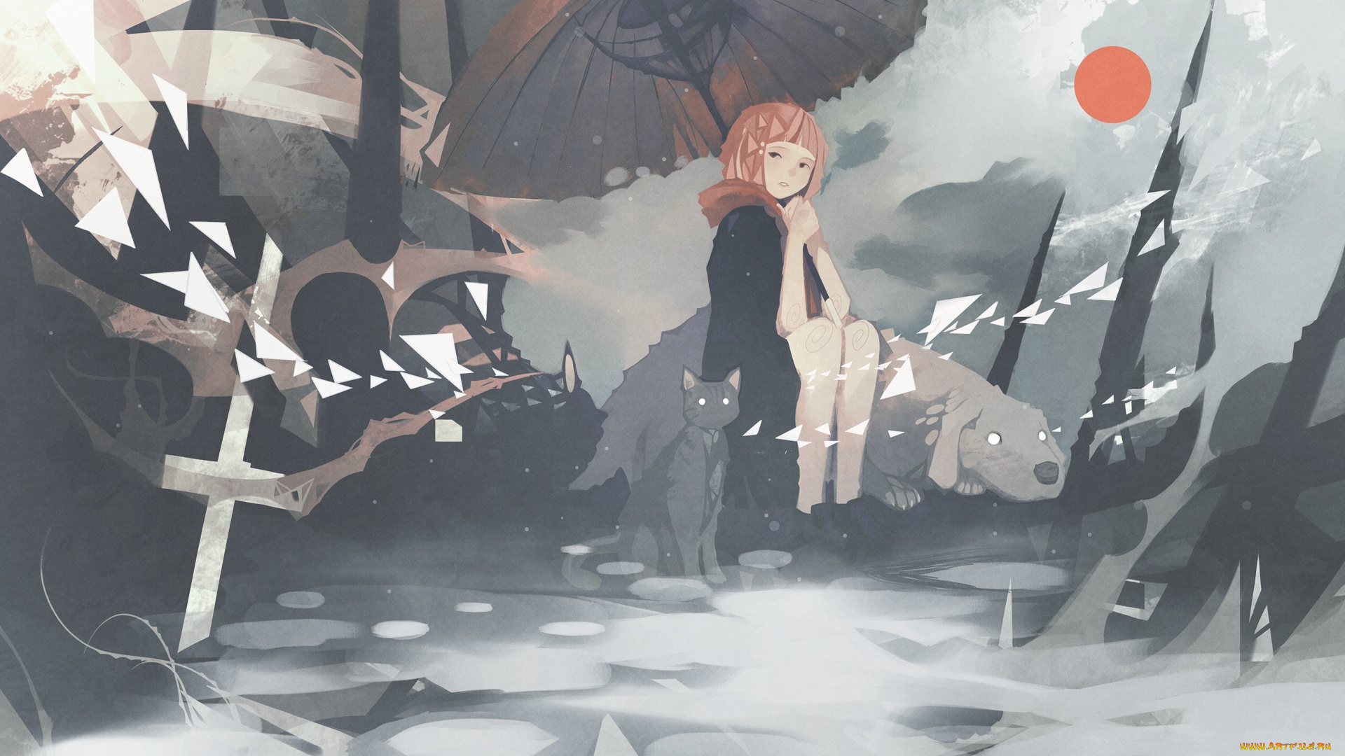 аниме, животные, , существа, nanomortis