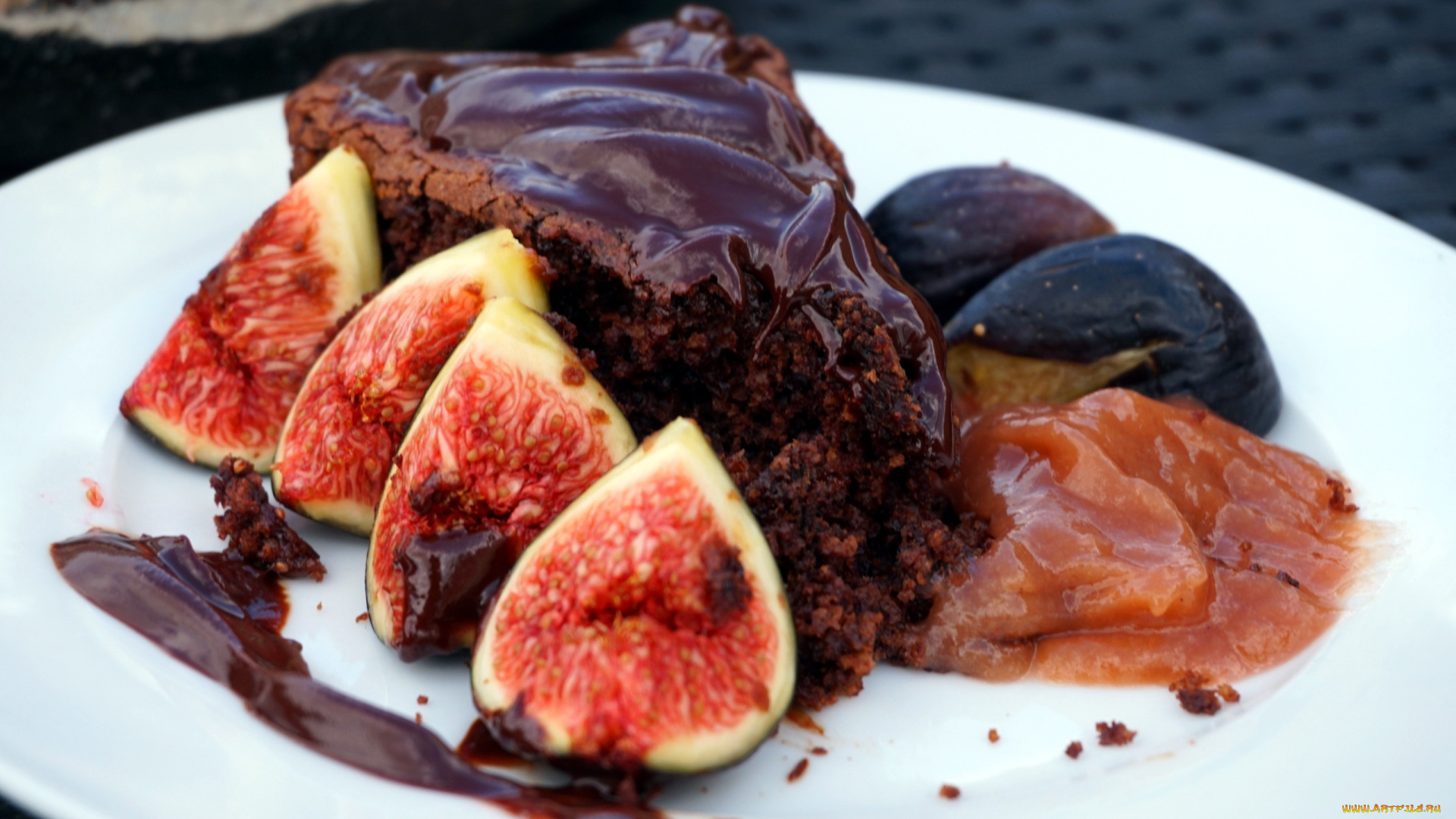 еда, торты, кусочек, торт, инжир