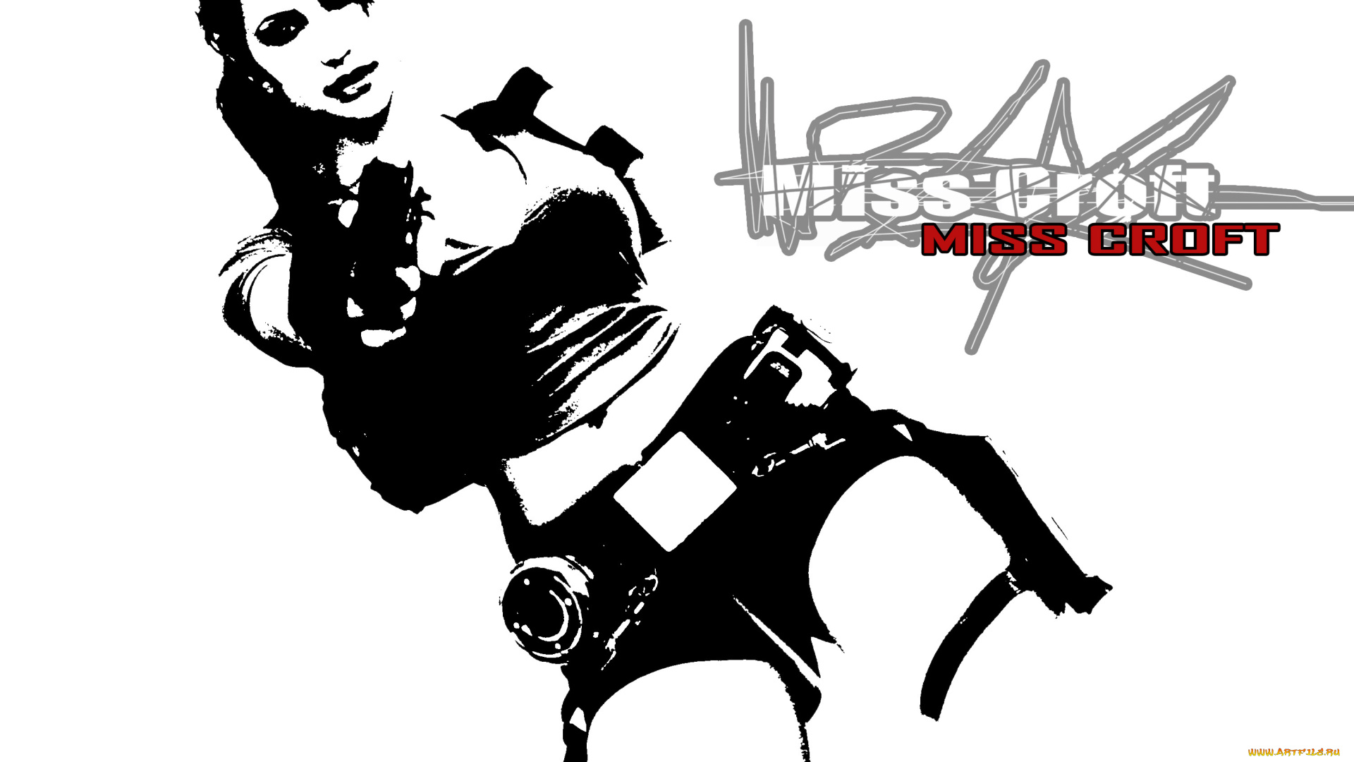 рисованное, комиксы, фон, девушка, пистолет