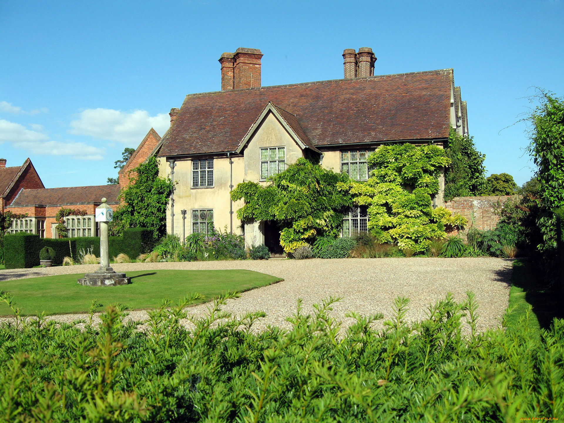 города, -, здания, , дома, дом, деревья, часы, трава