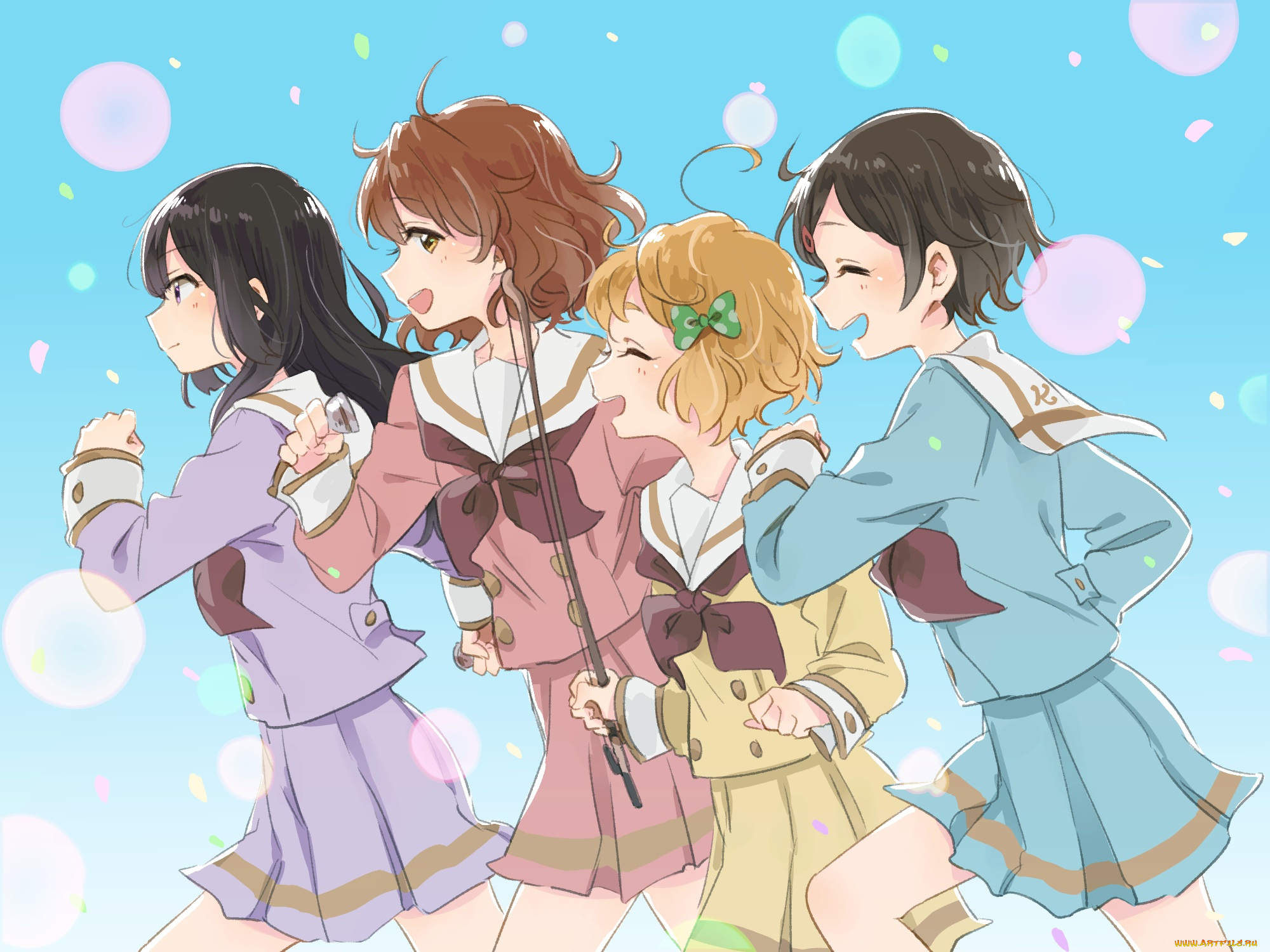 аниме, hibike, euphonium, katou, hazuki, kawashima, sapphire, kousaka, reina, oumae, kumiko