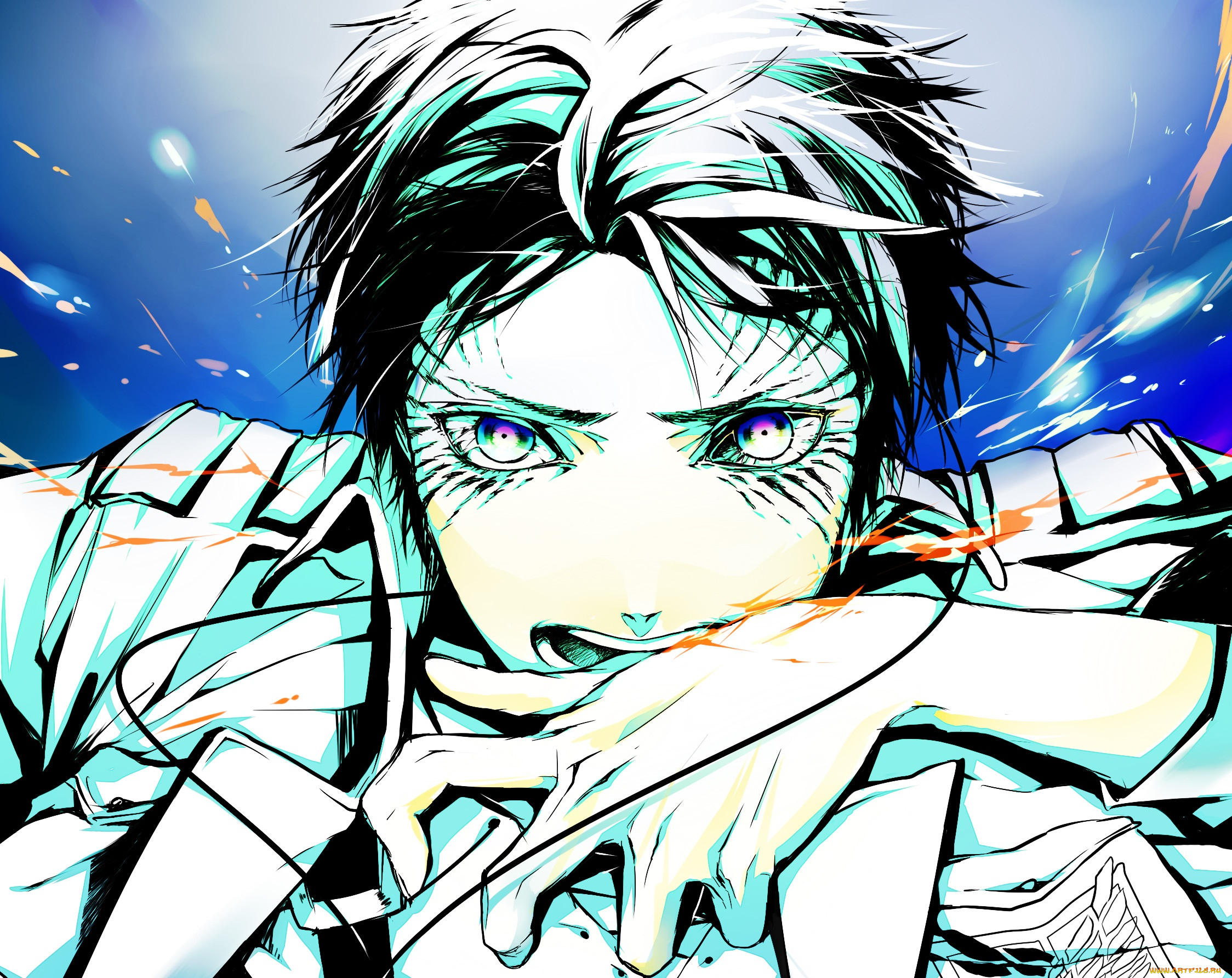 аниме, shingeki, no, kyojin, eren, jaeger