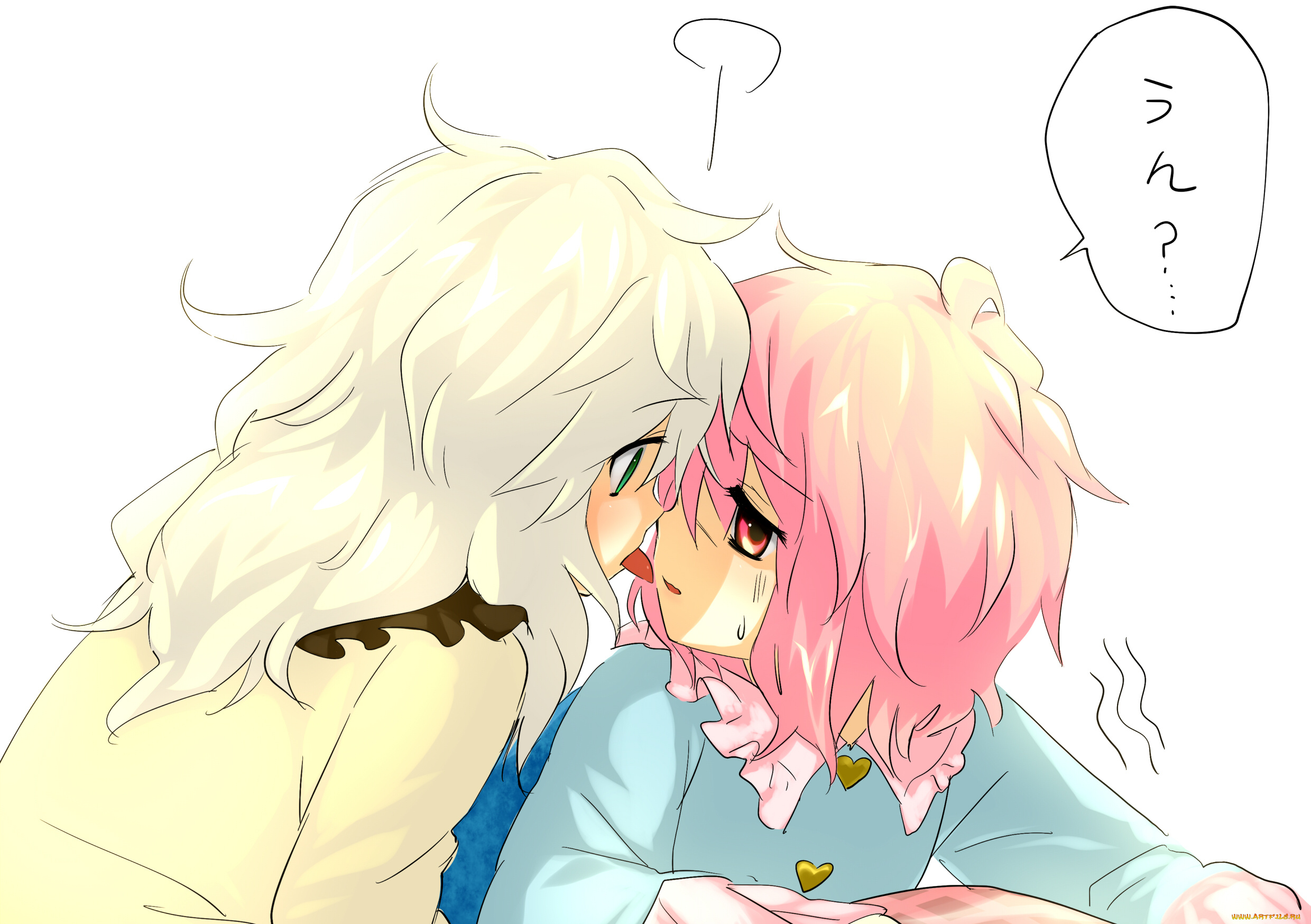 аниме, touhou, взгляд, девушки, фон