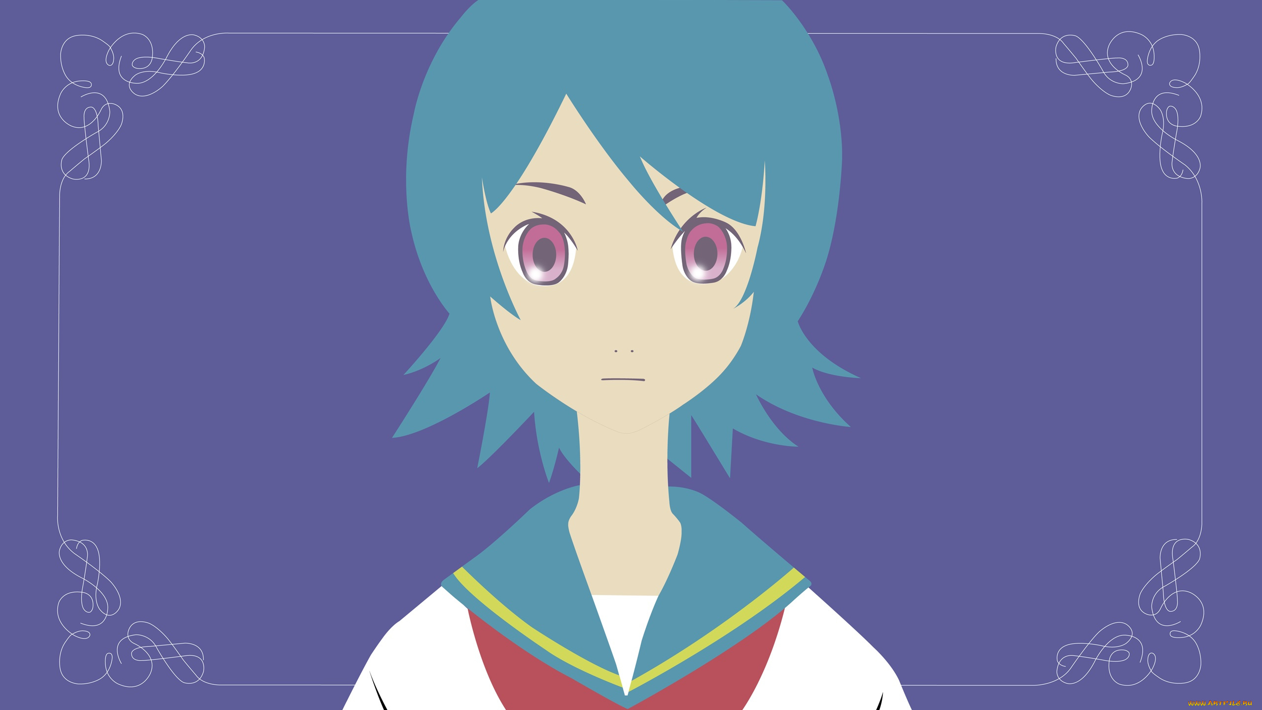 аниме, sayonara, zetsubo, sensei, девушка, взгляд, фон