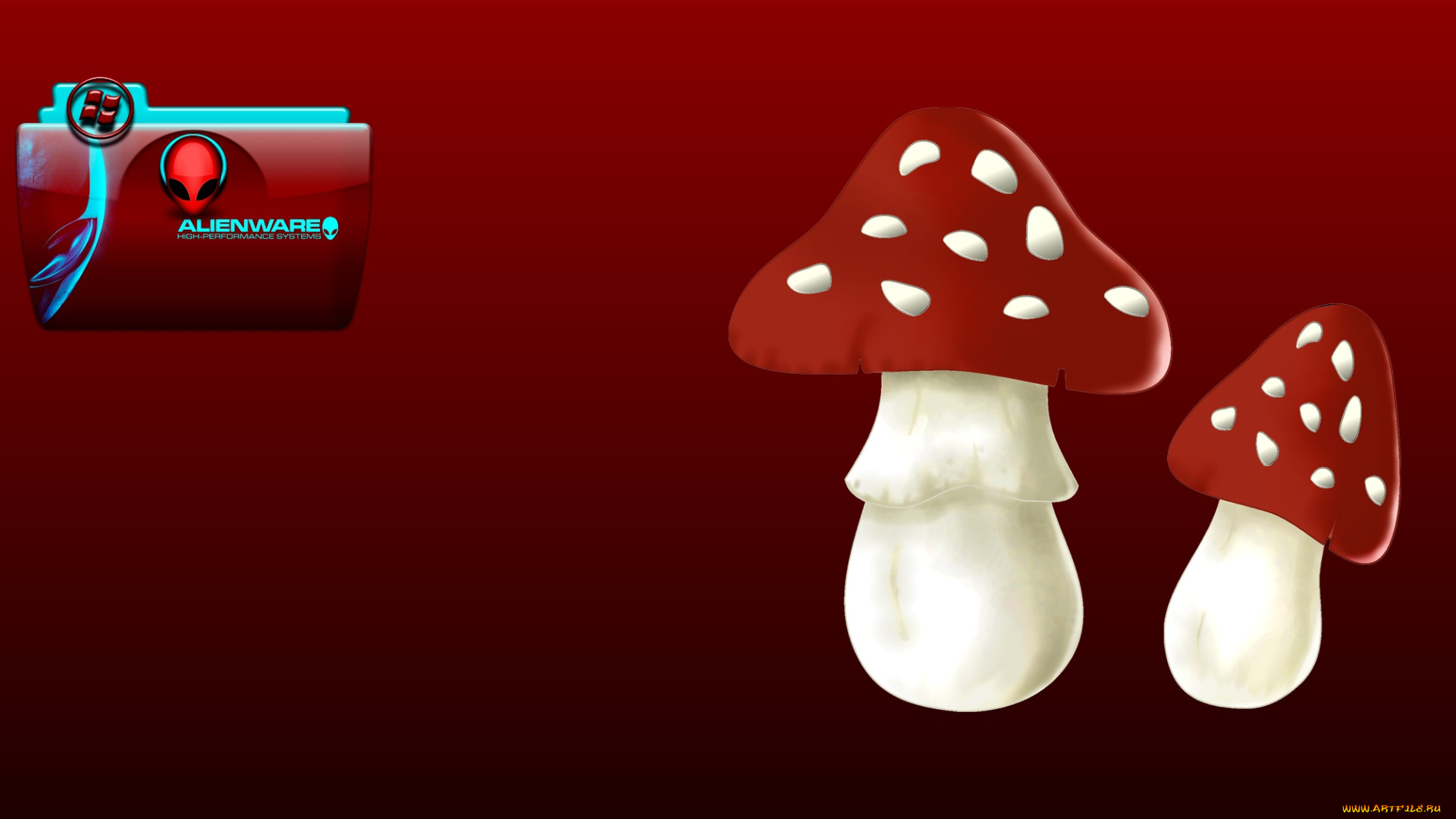 компьютеры, alienware, фон, логотип