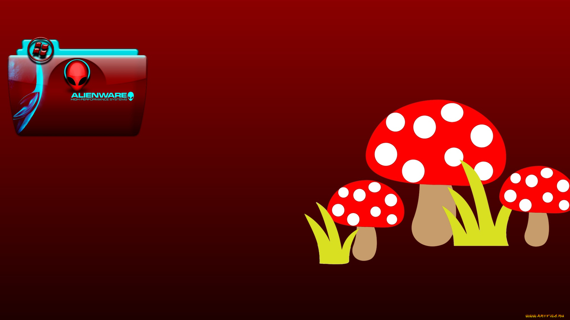 компьютеры, alienware, фон, логотип