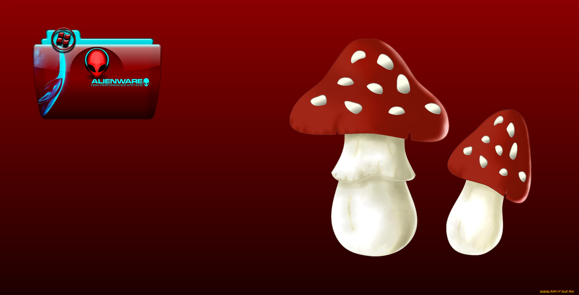 компьютеры, alienware, фон, логотип