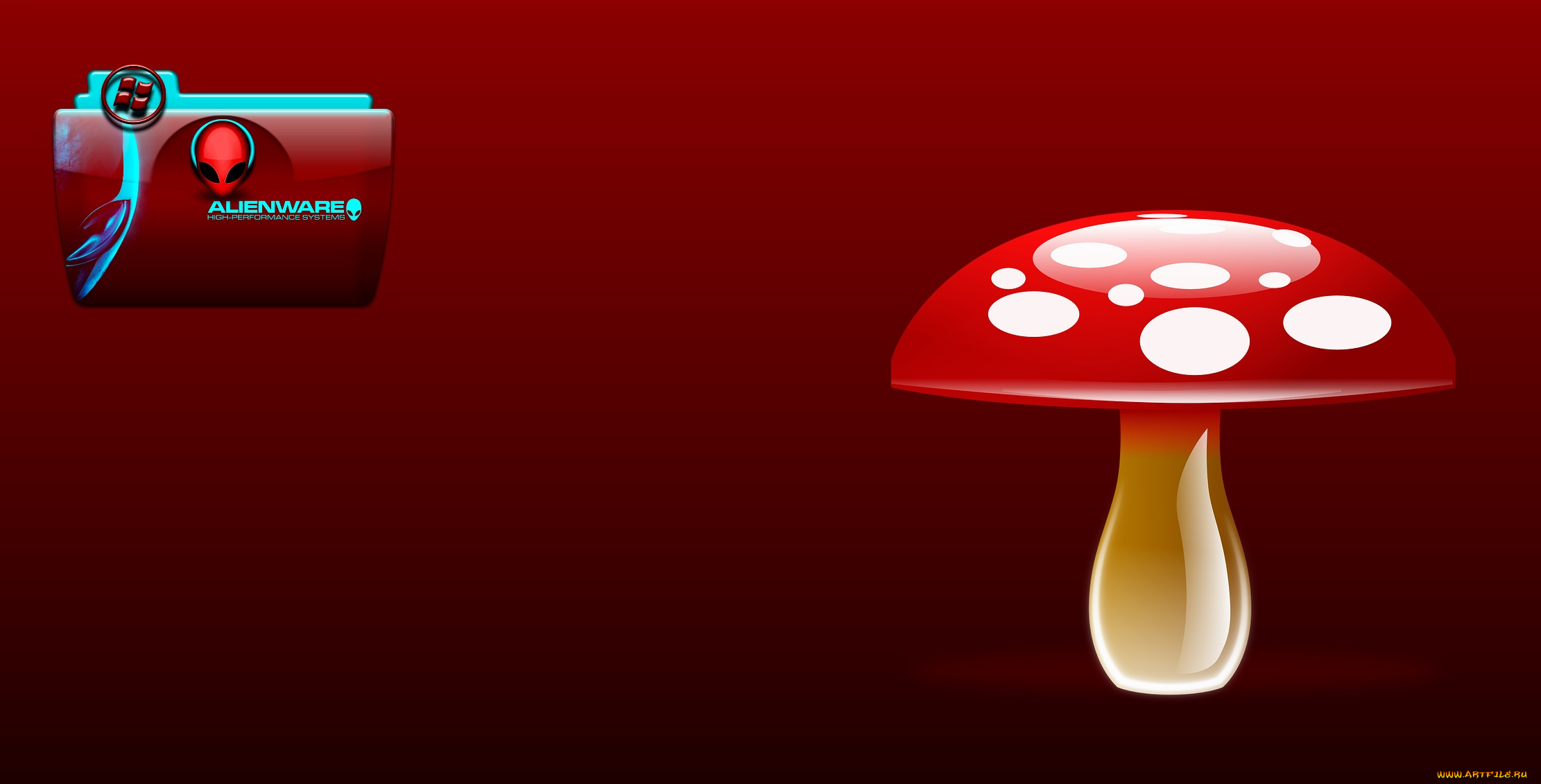 компьютеры, alienware, фон, логотип