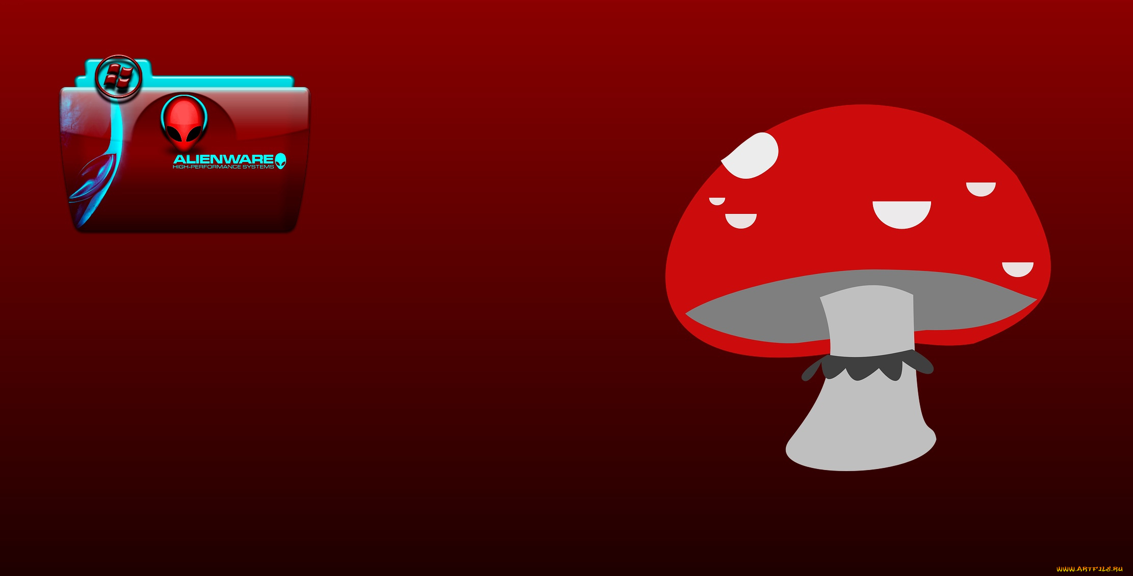 компьютеры, alienware, фон, логотип