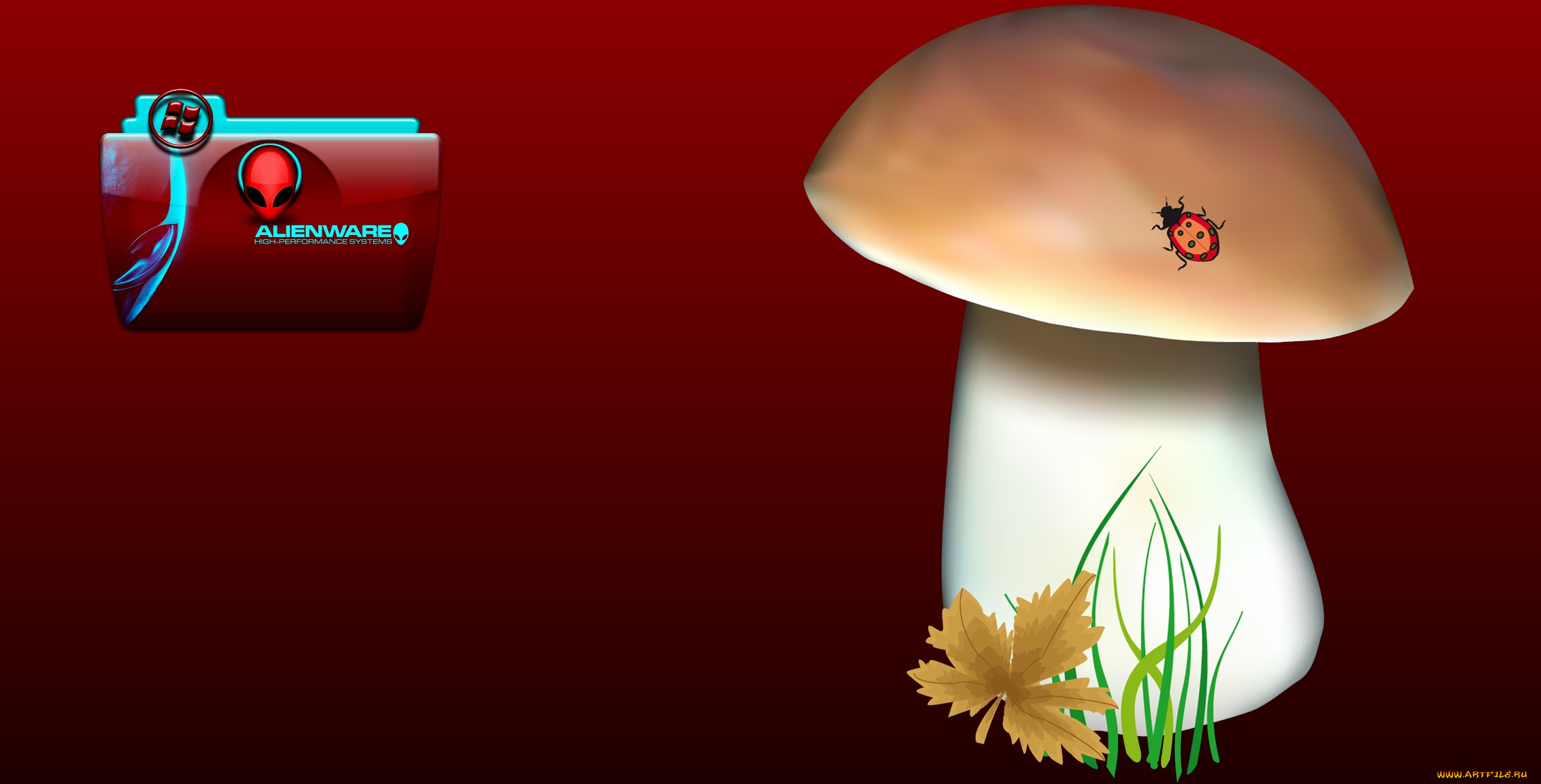 компьютеры, alienware, фон, логотип