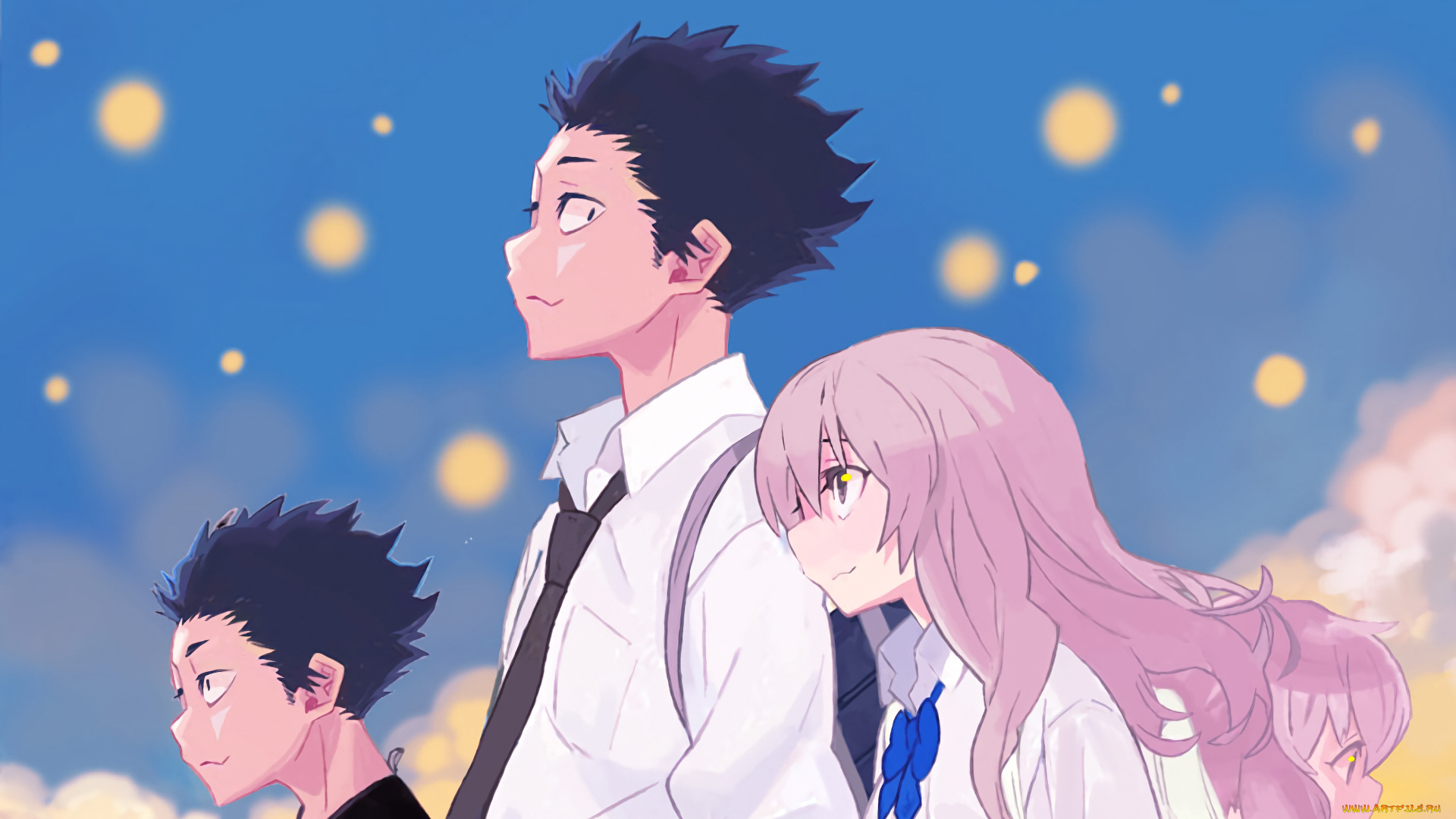 аниме, koe, no, katachi, форма, голоса