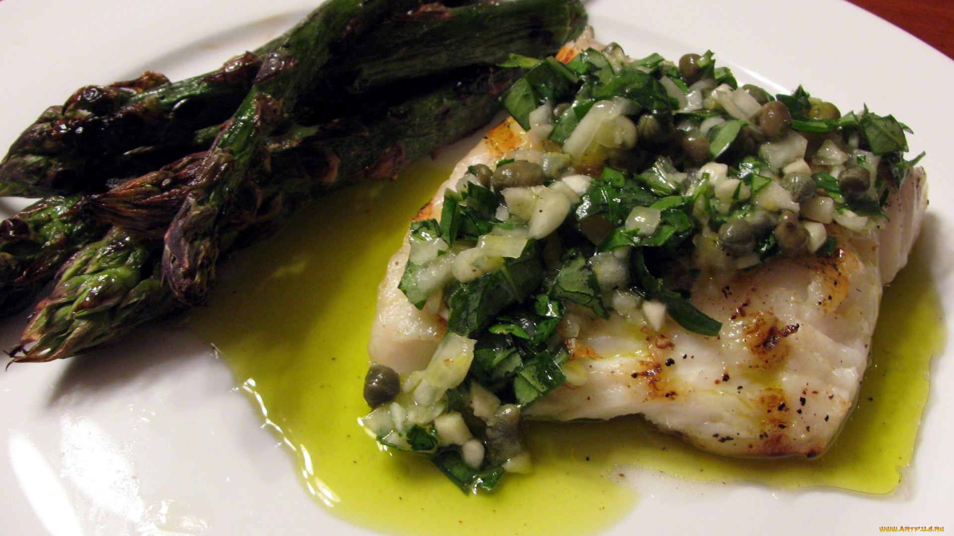 еда, рыбные, блюда, , с, морепродуктами, палтус