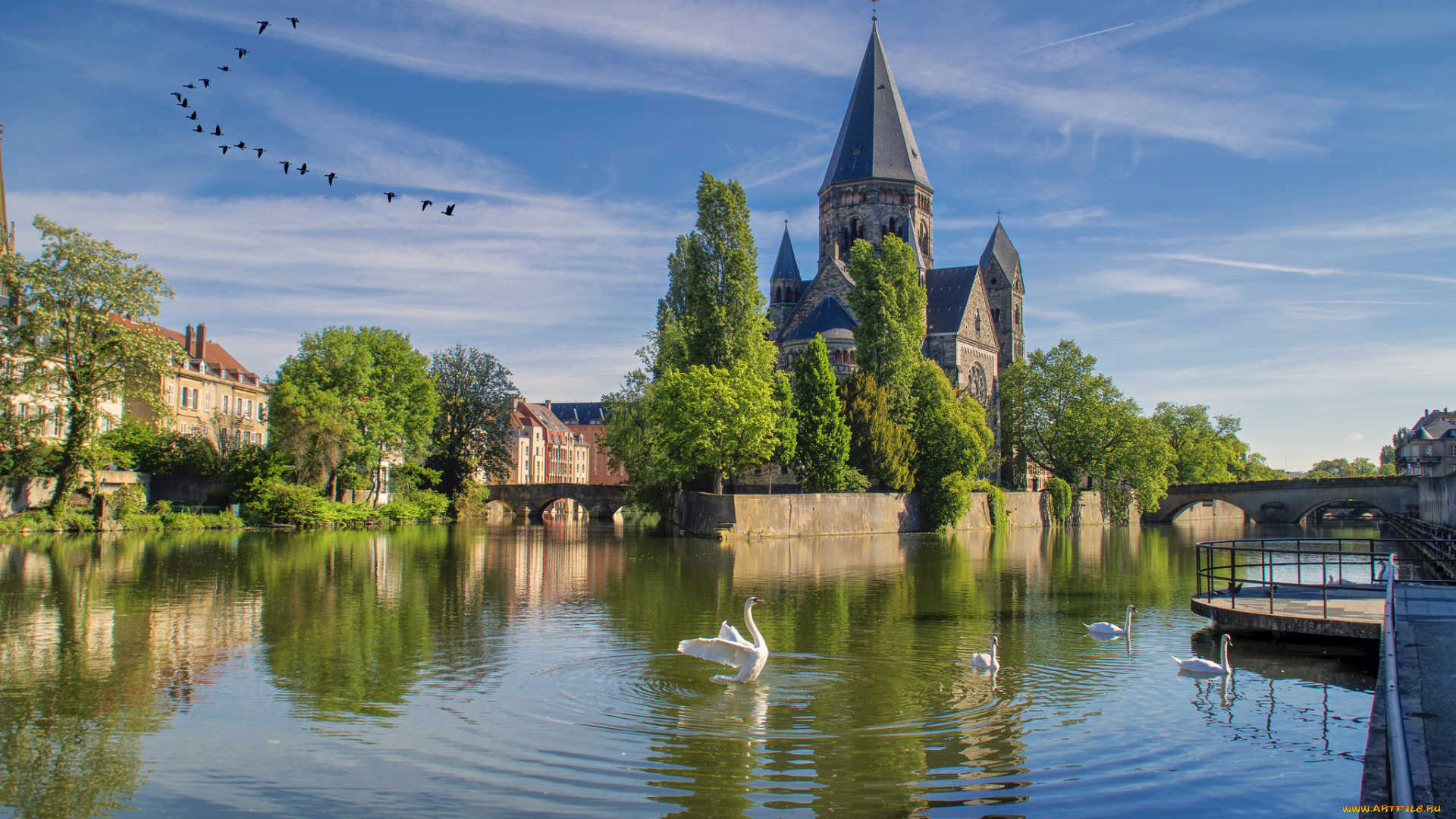 metz, , france, города, -, пейзажи, простор