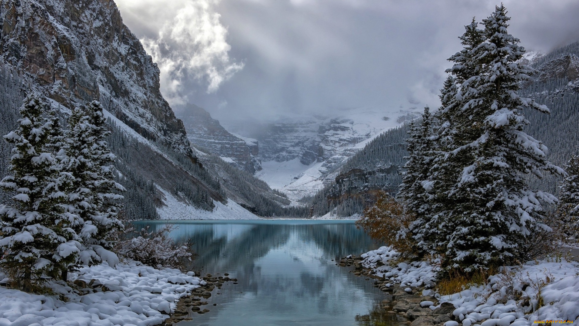 природа, горы, озеро