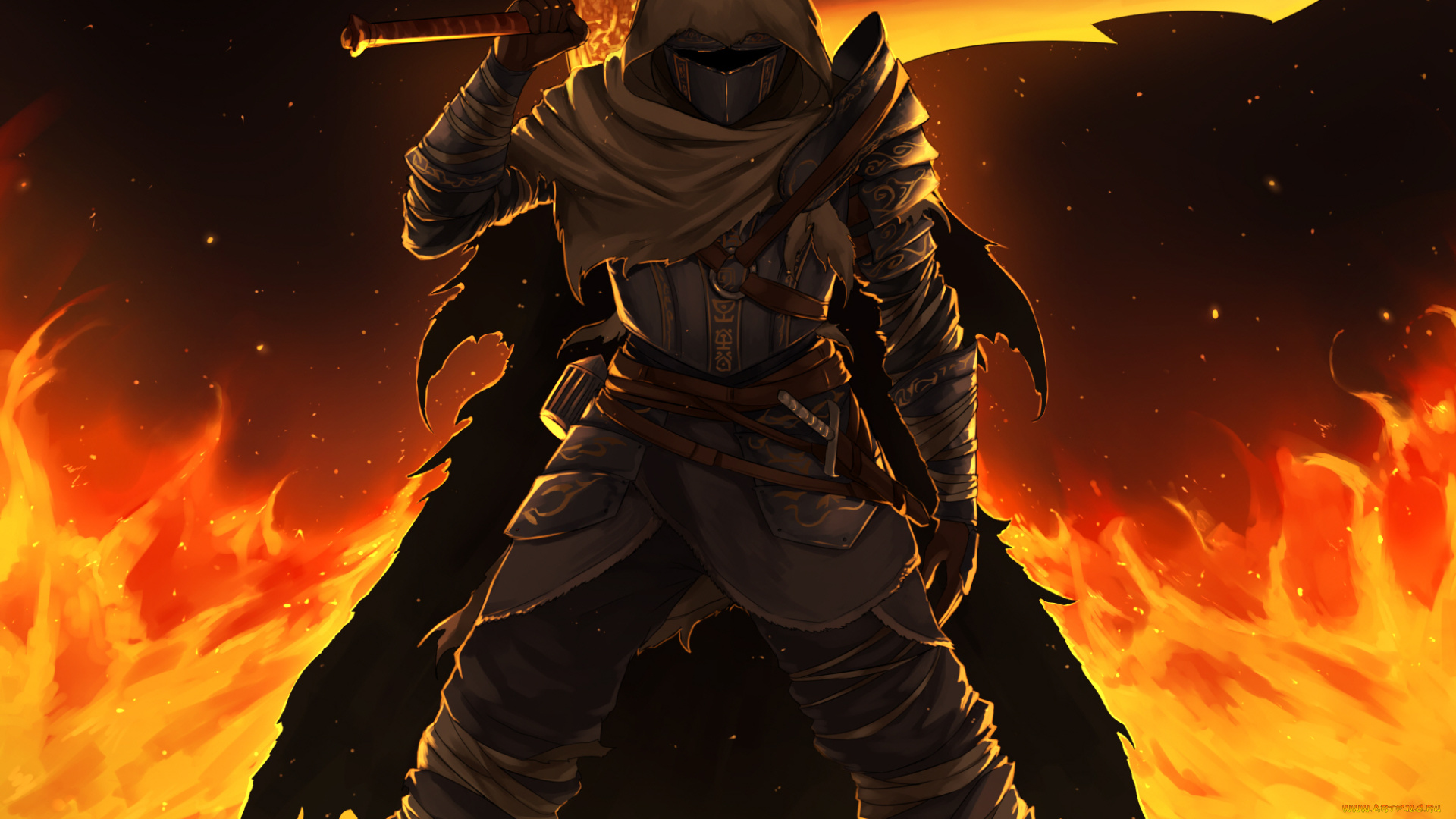 видео, игры, dark, souls, 3, воин