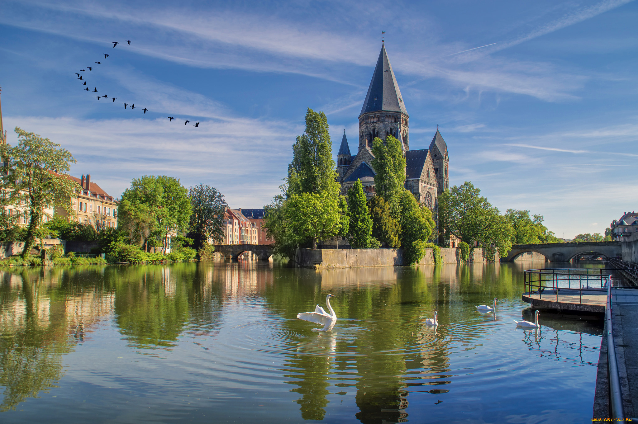 metz, , france, города, -, пейзажи, простор
