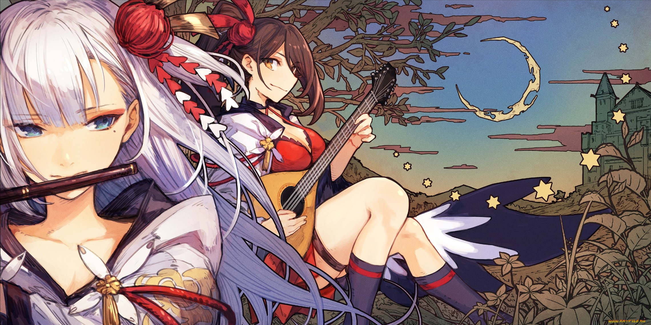 аниме, azur, lane, zuikaku, shoukaku, mephist-pheles, azur, lane