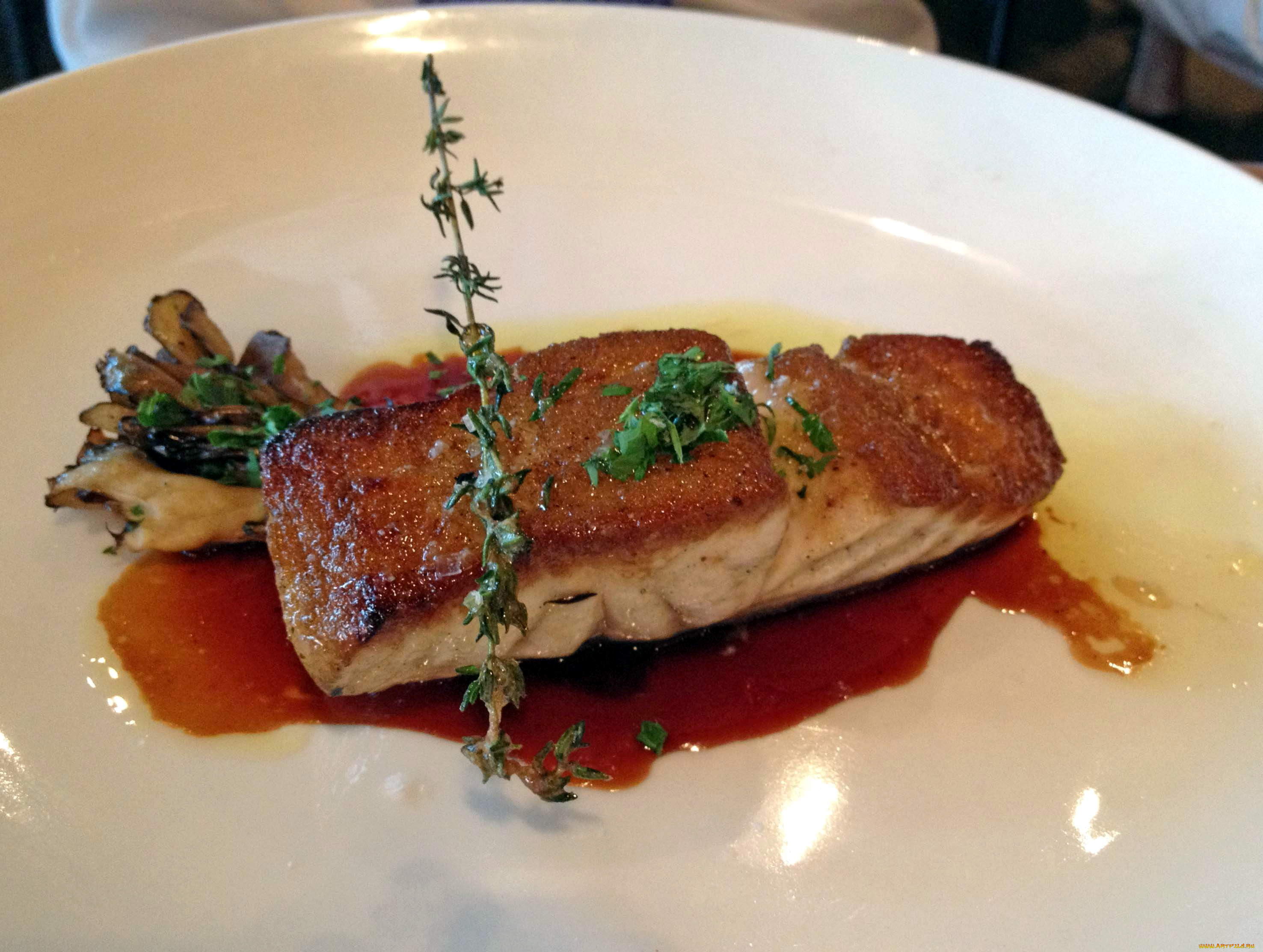 еда, рыбные, блюда, , с, морепродуктами, палтус