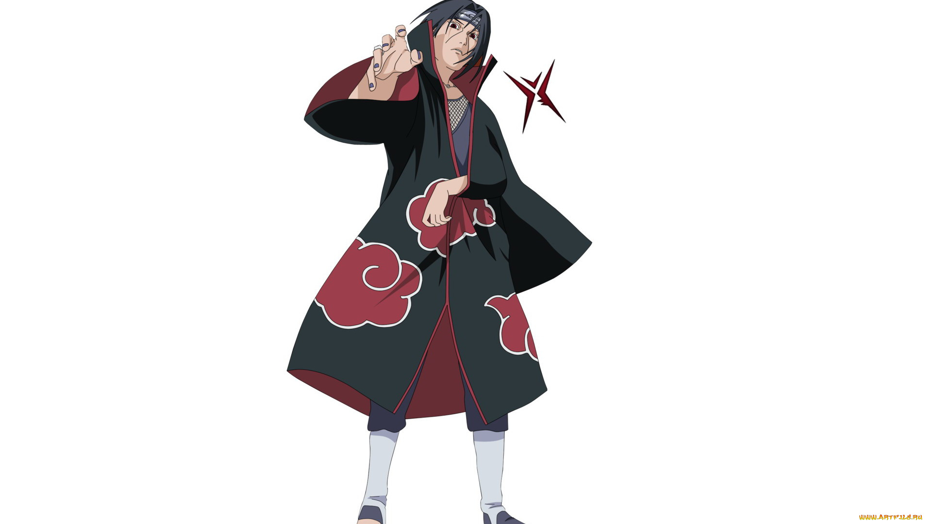 аниме, naruto, учиха, итачи, плащ, акацки