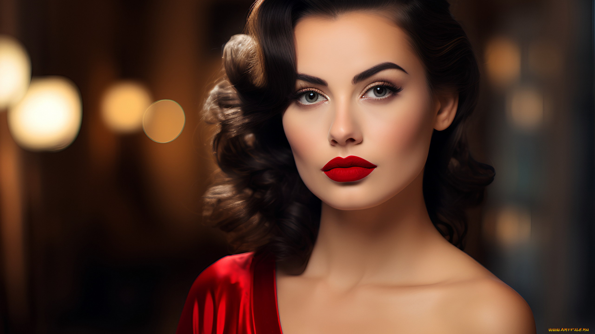 девушки, -, лица, , портреты, модель, портрет, брюнетка