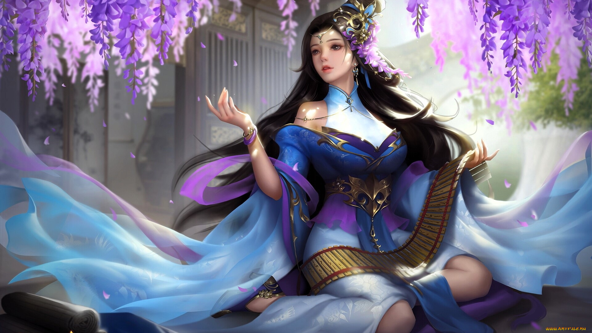 видео, игры, ---другое, девушка, свиток, глициния