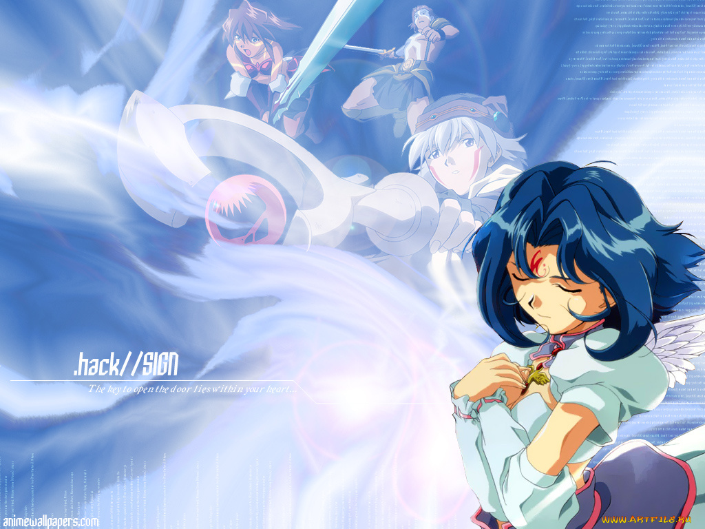 аниме, hack, sign