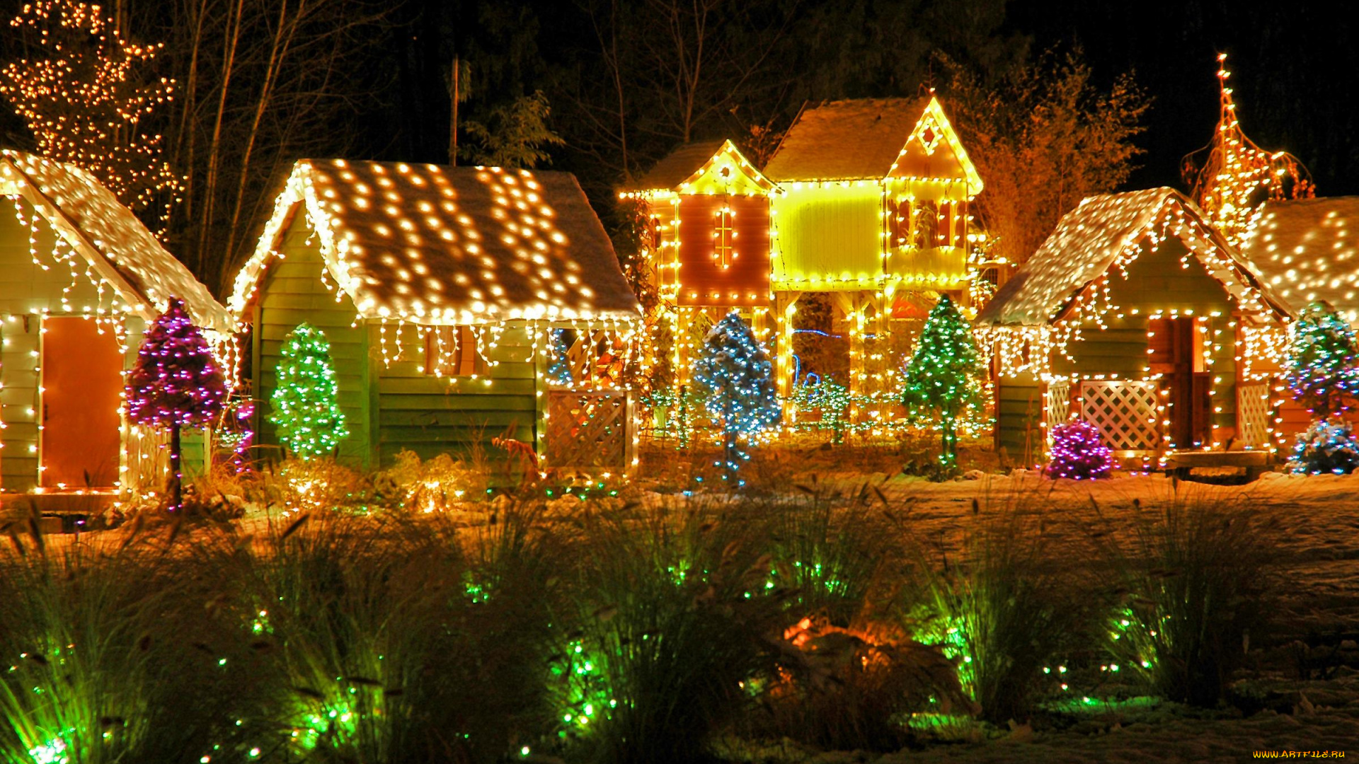 праздничные, новогодние, пейзажи