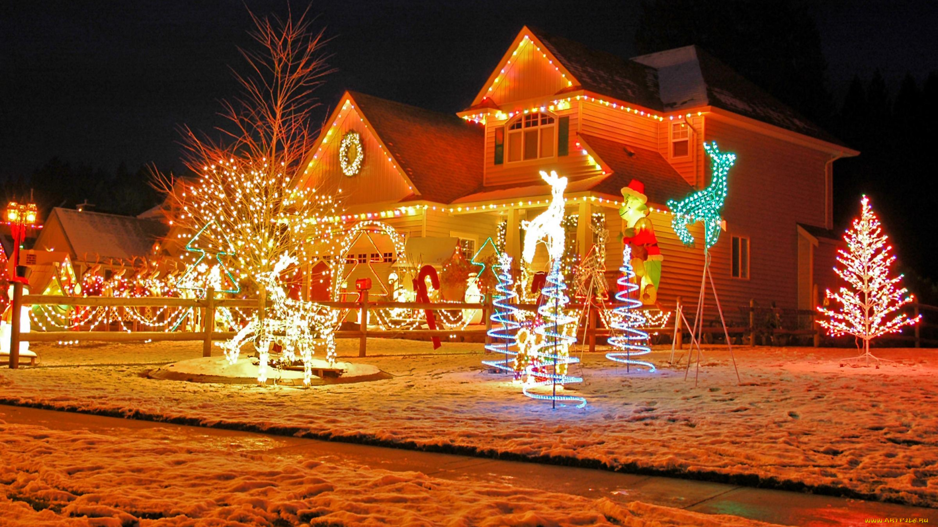 праздничные, новогодние, пейзажи