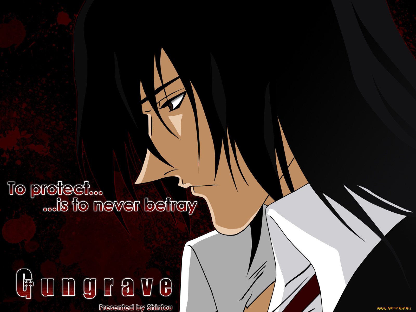 аниме, gun, grave