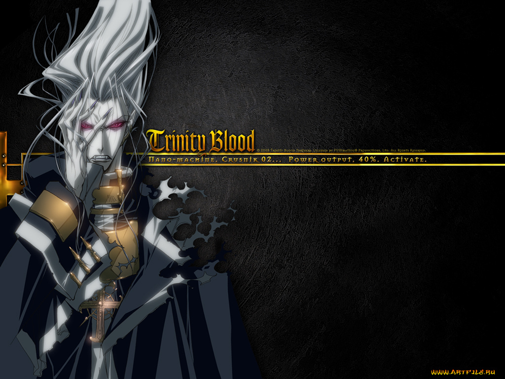 аниме, trinity, blood