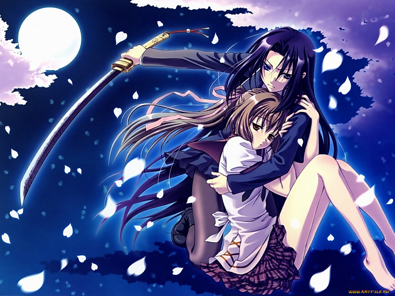 аниме, weapon, blood, technology